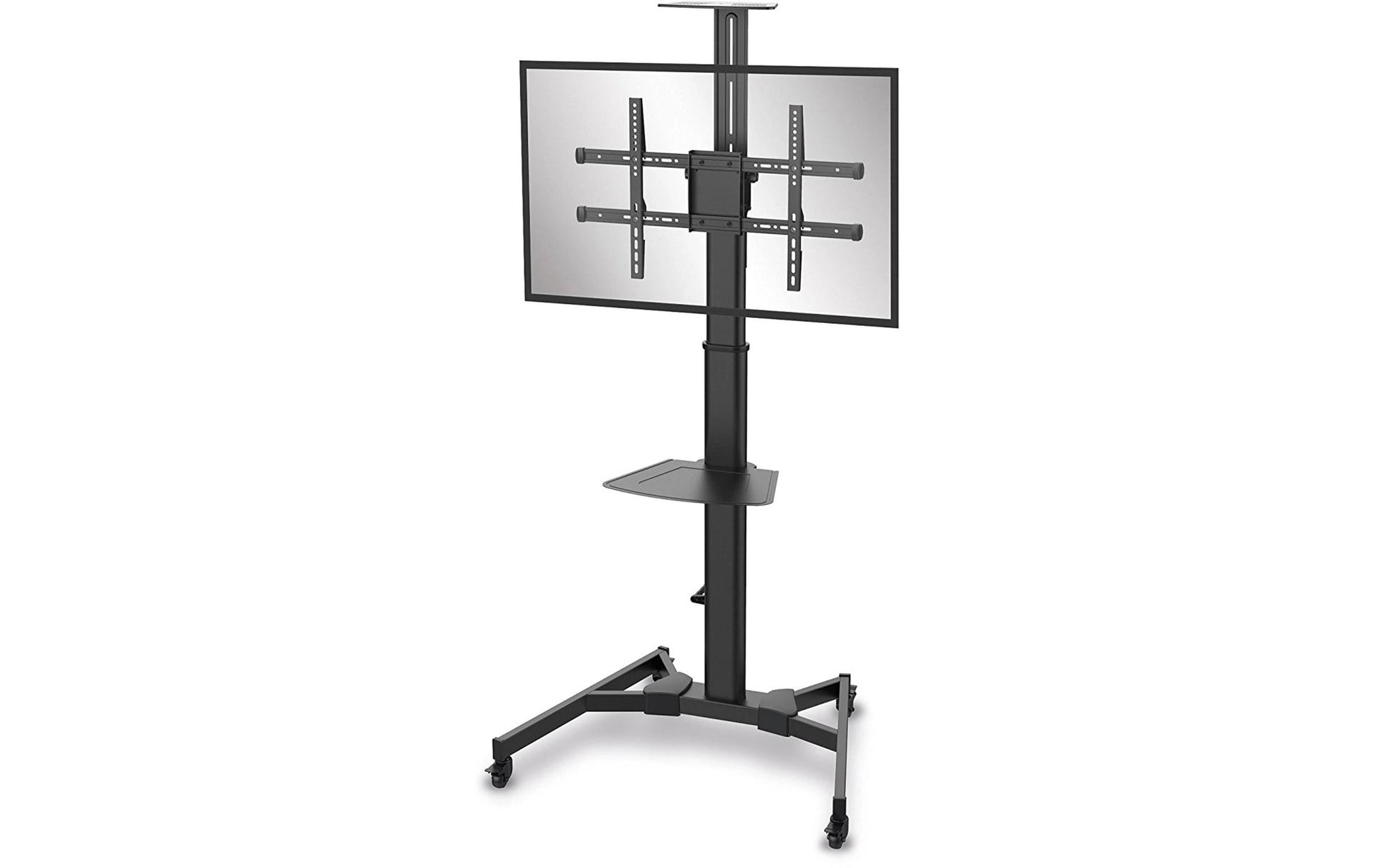 Puremounts TV-Wagen – 32–70" – VESA 200×200–600×400 – bis 50 kg, Höhenverstellbar, mit Rollen – Schwarz