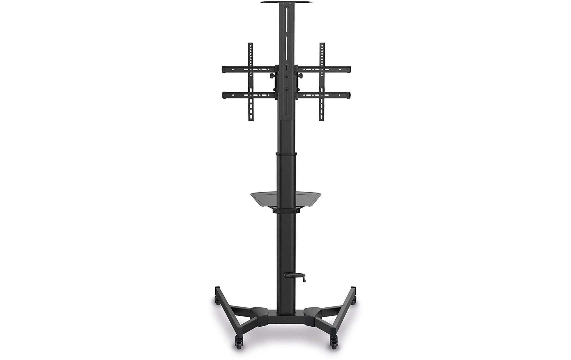 Puremounts TV-Wagen – 32–70" – VESA 200×200–600×400 – bis 50 kg, Höhenverstellbar, mit Rollen – Schwarz