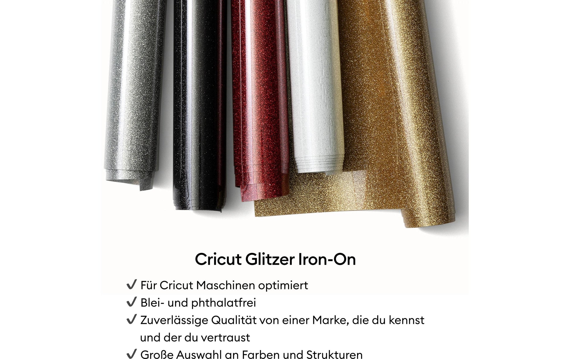 Cricut Aufbügelfolie Glitzer Blau – 30,5 cm × 48,3 cm