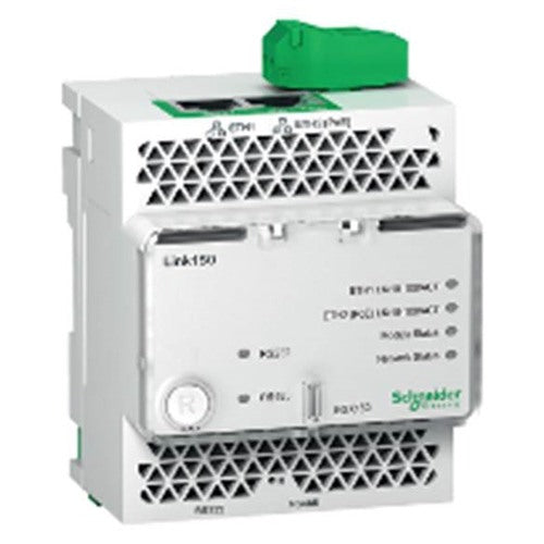 Schneider Electric Controller – 24 V DC, 2× RJ-45 10/100 Mbit/s, RS-232/RS-485, IP20 – Grau – Link150