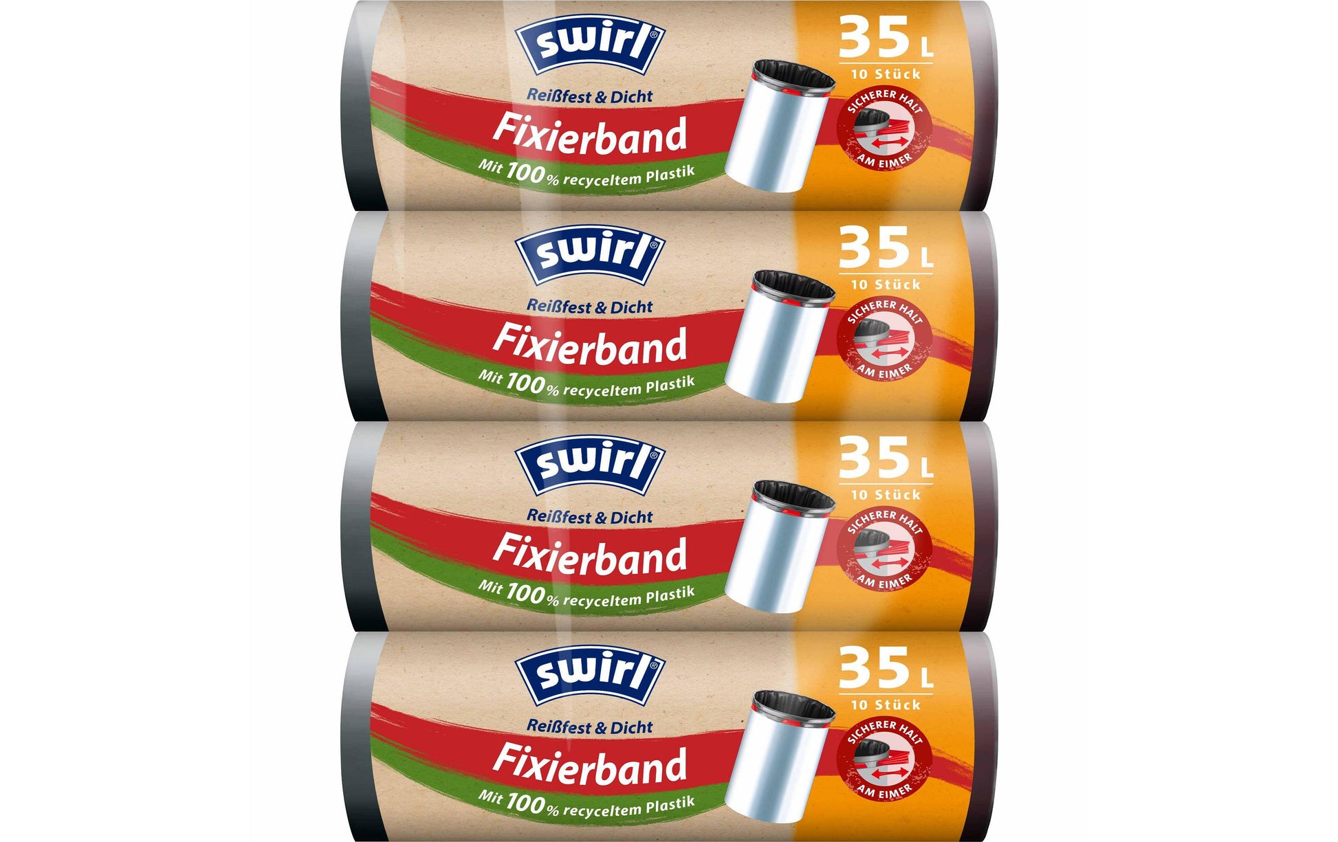 Swirl Kehrichtsack – 35 l, mit Zugband, PE, schwarz