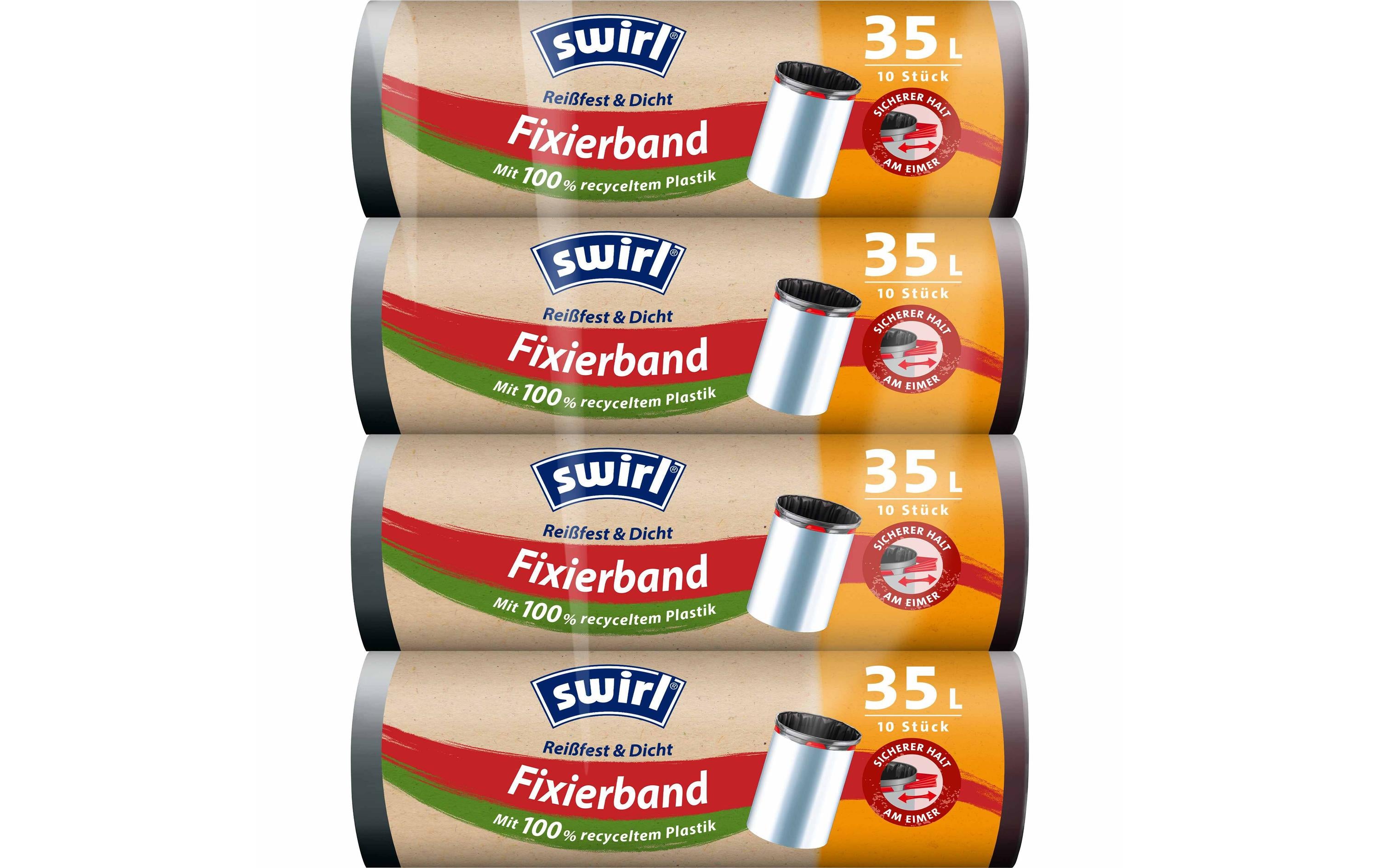 Swirl Kehrichtsack – 35 l, mit Zugband, PE, schwarz