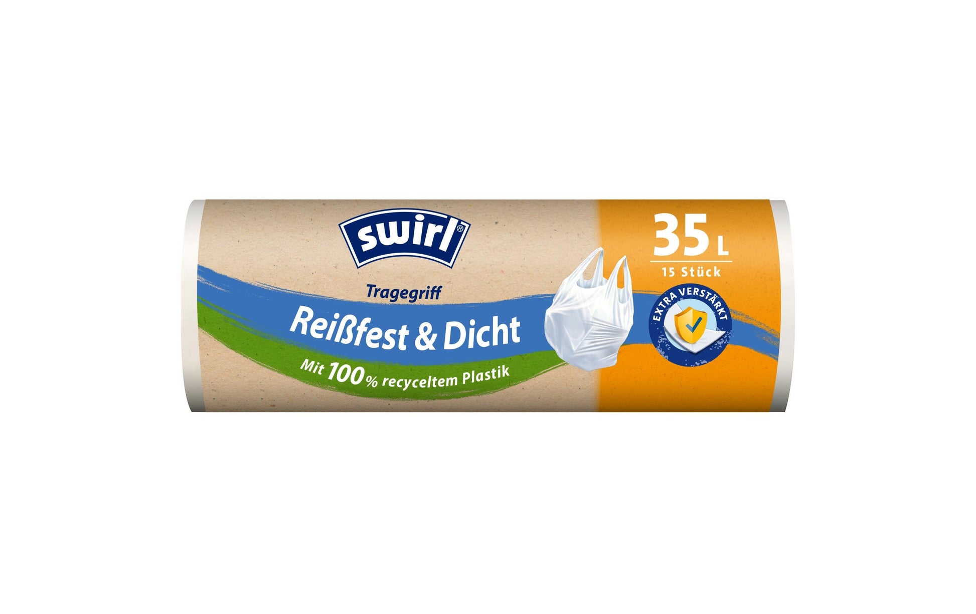 Swirl Kehrichtsack – 35 l, mit Zugband, PE, weiss