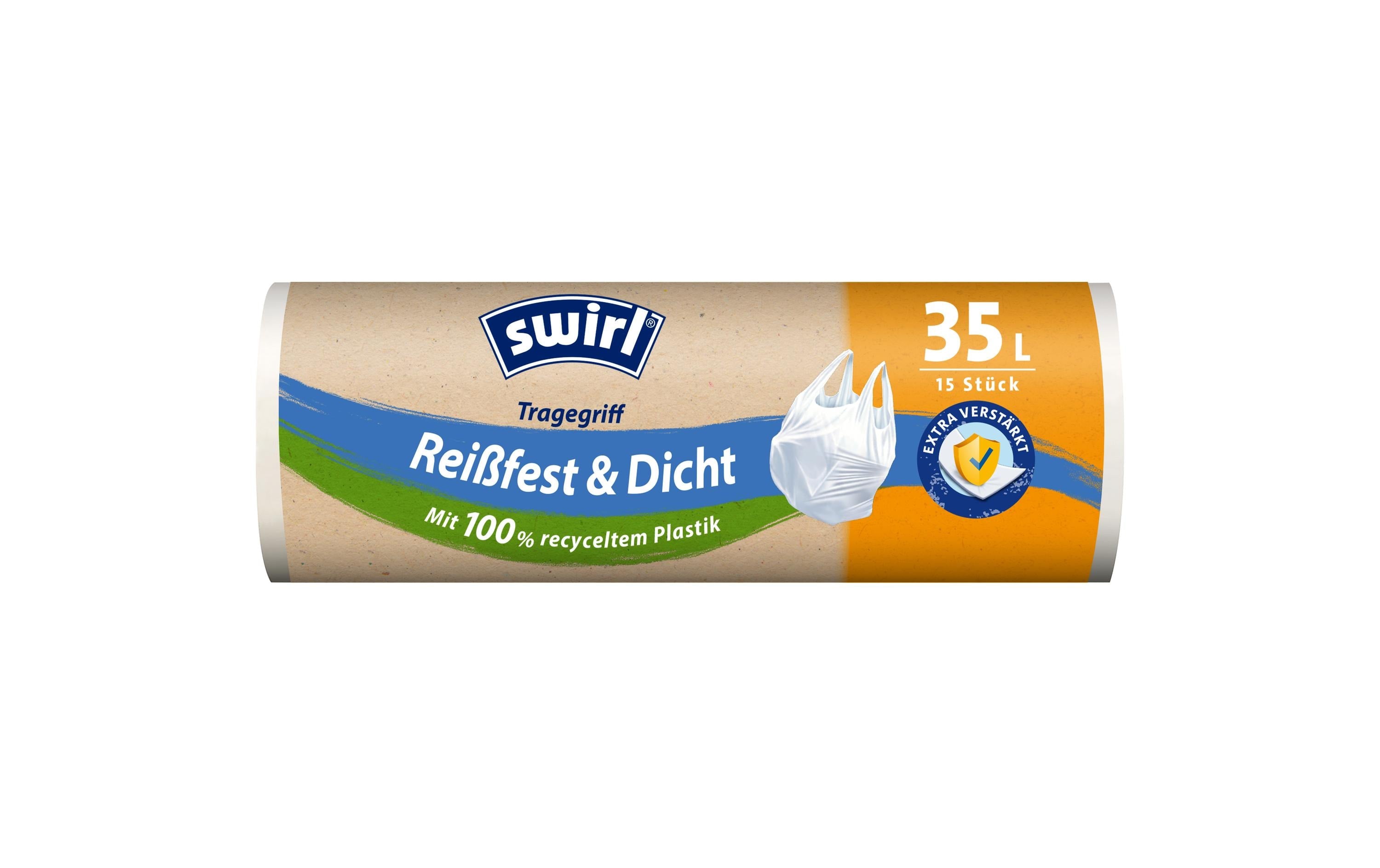 Swirl Kehrichtsack – 35 l, mit Zugband, PE, weiss
