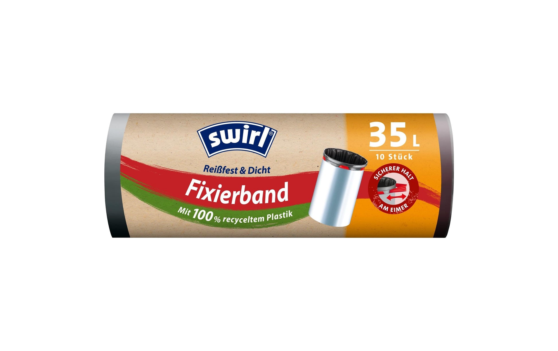 Swirl Kehrichtsack – 35 l, mit Zugband, PE, schwarz