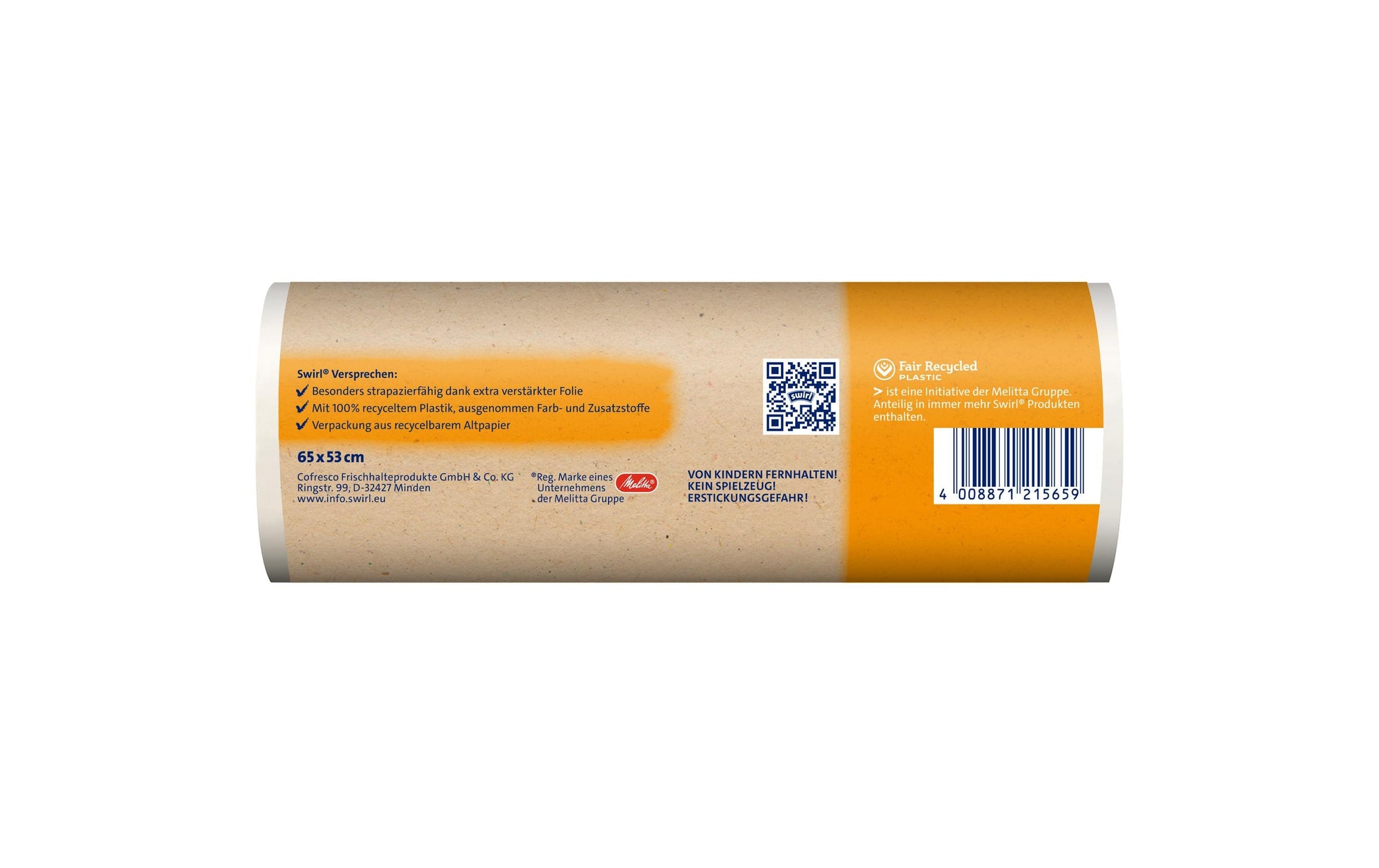 Swirl Kehrichtsack – 35 l, mit Zugband, PE, weiss