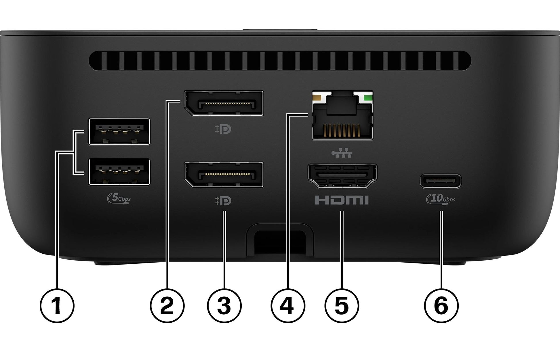 HP G6 Dockingstation – USB-C, 2× DP, 1× HDMI, 3× USB-A, 100 W PD, 2,5GbE, für HP, Universal