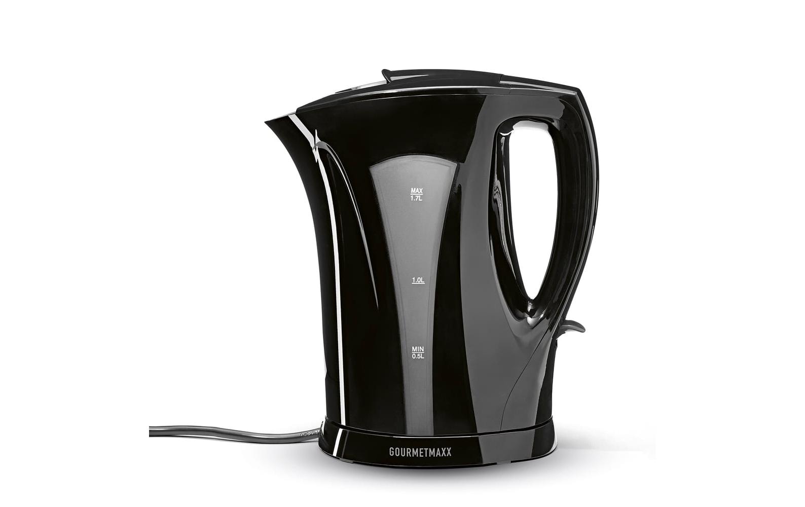 Gourmetmaxx Wasserkocher – 1,7 l, Kunststoff, 2200 W, Schwarz
