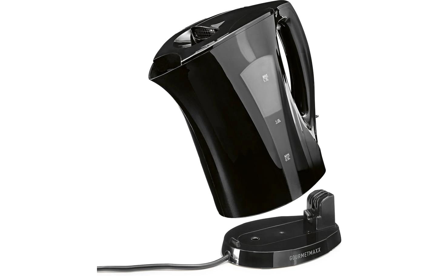 Gourmetmaxx Wasserkocher – 1,7 l, Kunststoff, 2200 W, Schwarz