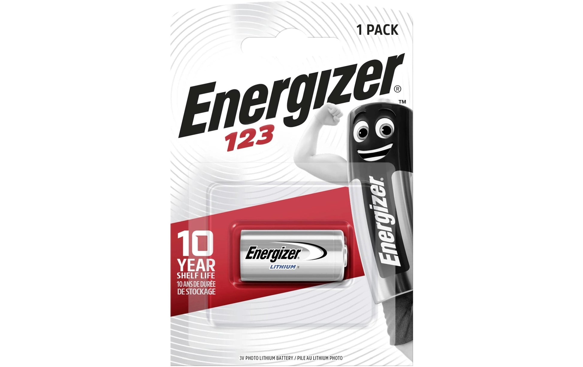 Energizer CR123A Batterien, Lithium-Mangandioxid, 3 V – 2 Stk.