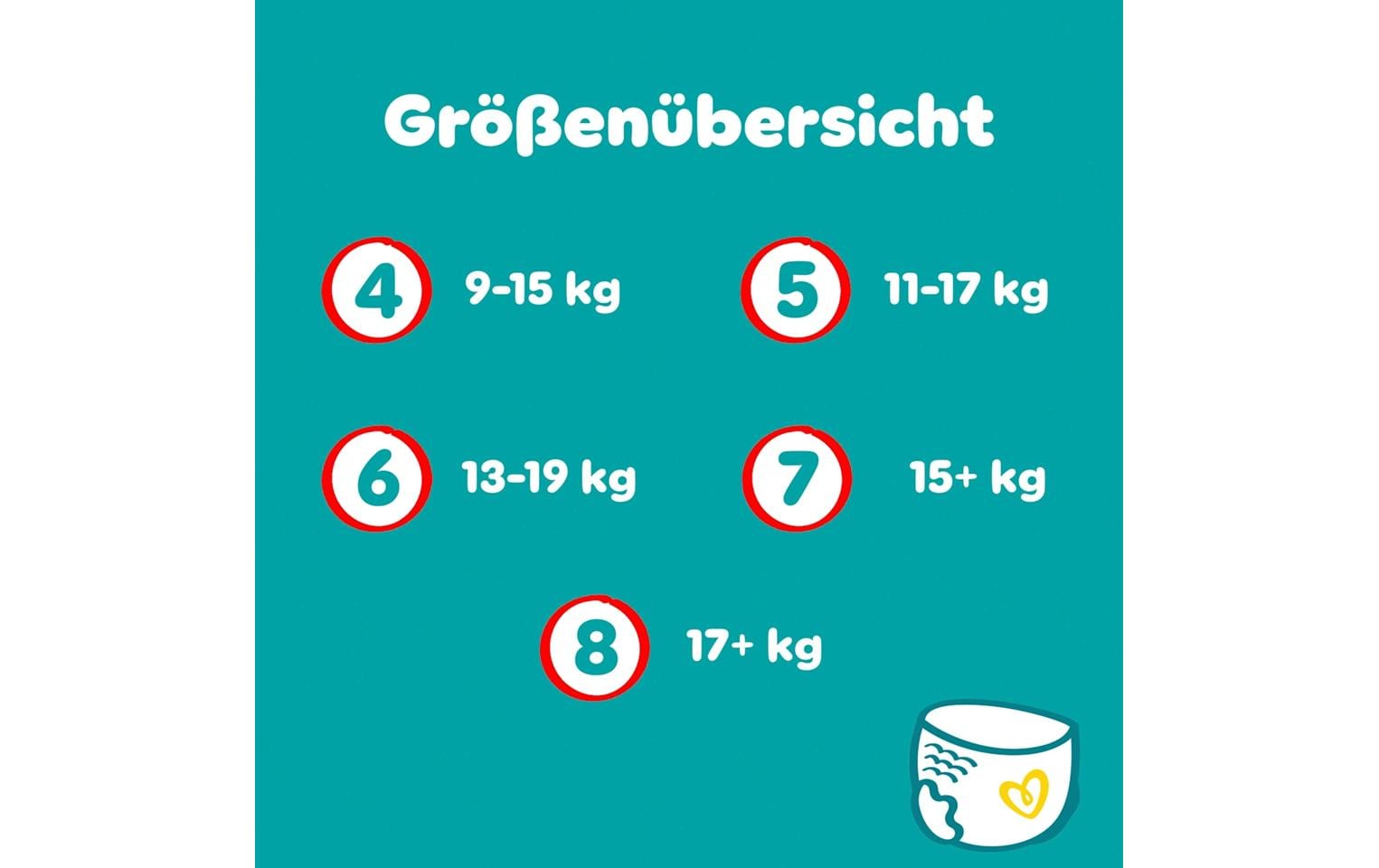 Pampers Windelhose – Grösse 4, 9–15 kg, 27 Stück – weiss