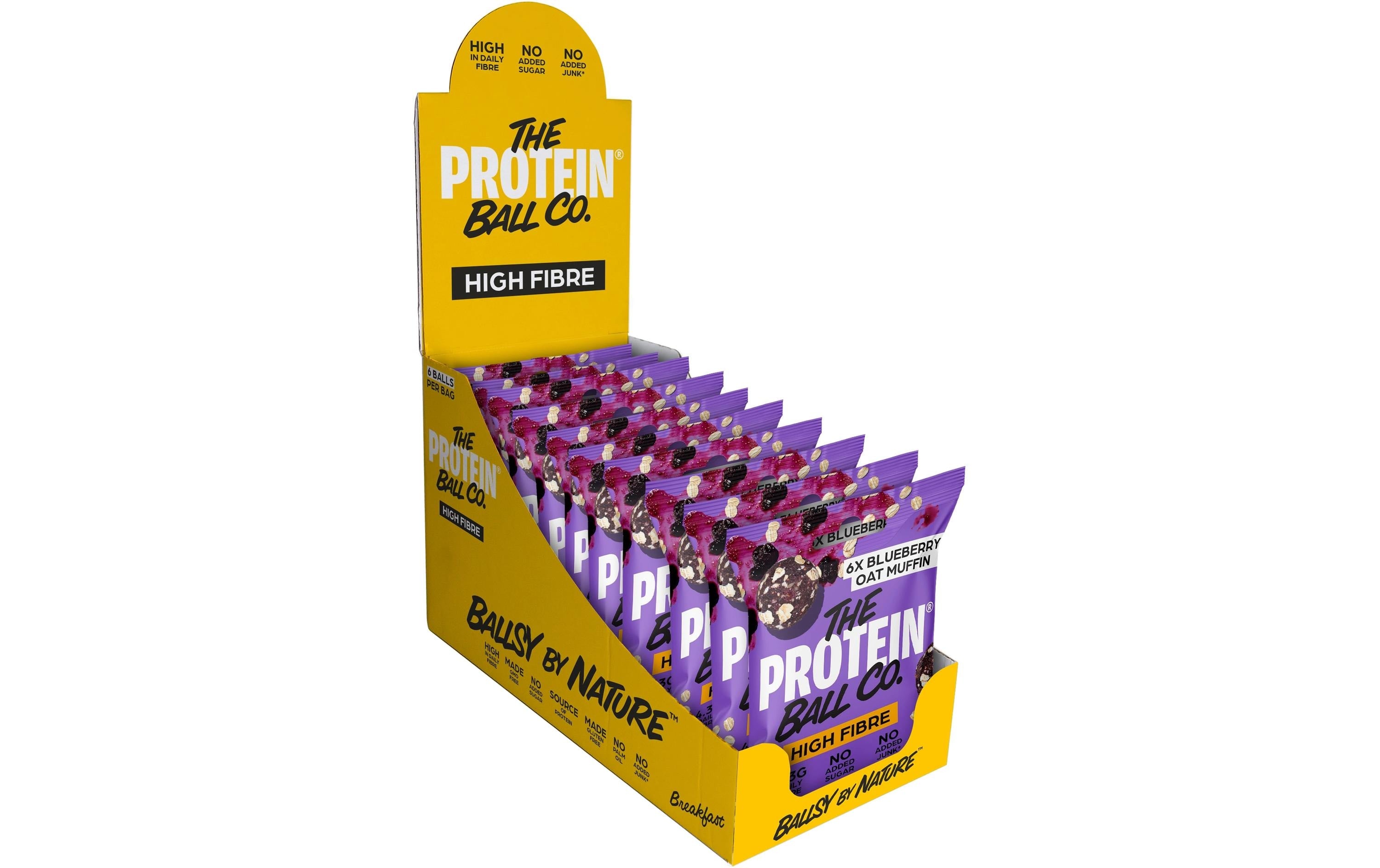 The Protein Ball Co. Protein Balls – Heidelbeer-Hafer-Muffin, vegan – 10 × 45 g