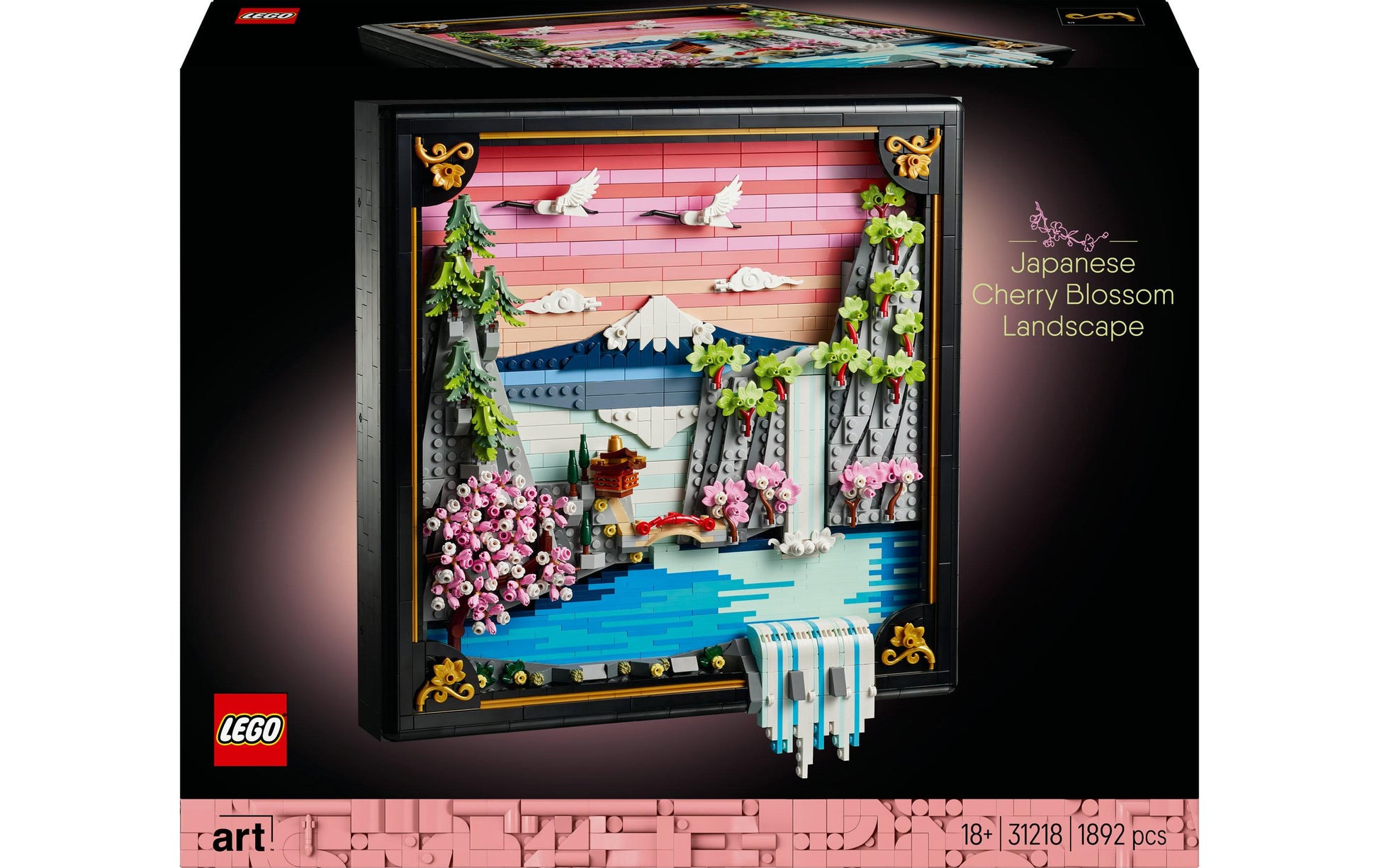 LEGO ART Puzzle (2D) – Japanische Kirschblütenlandschaft – 1892 Teile – 37,8 × 12,6 × 48 cm – ab 18 J.