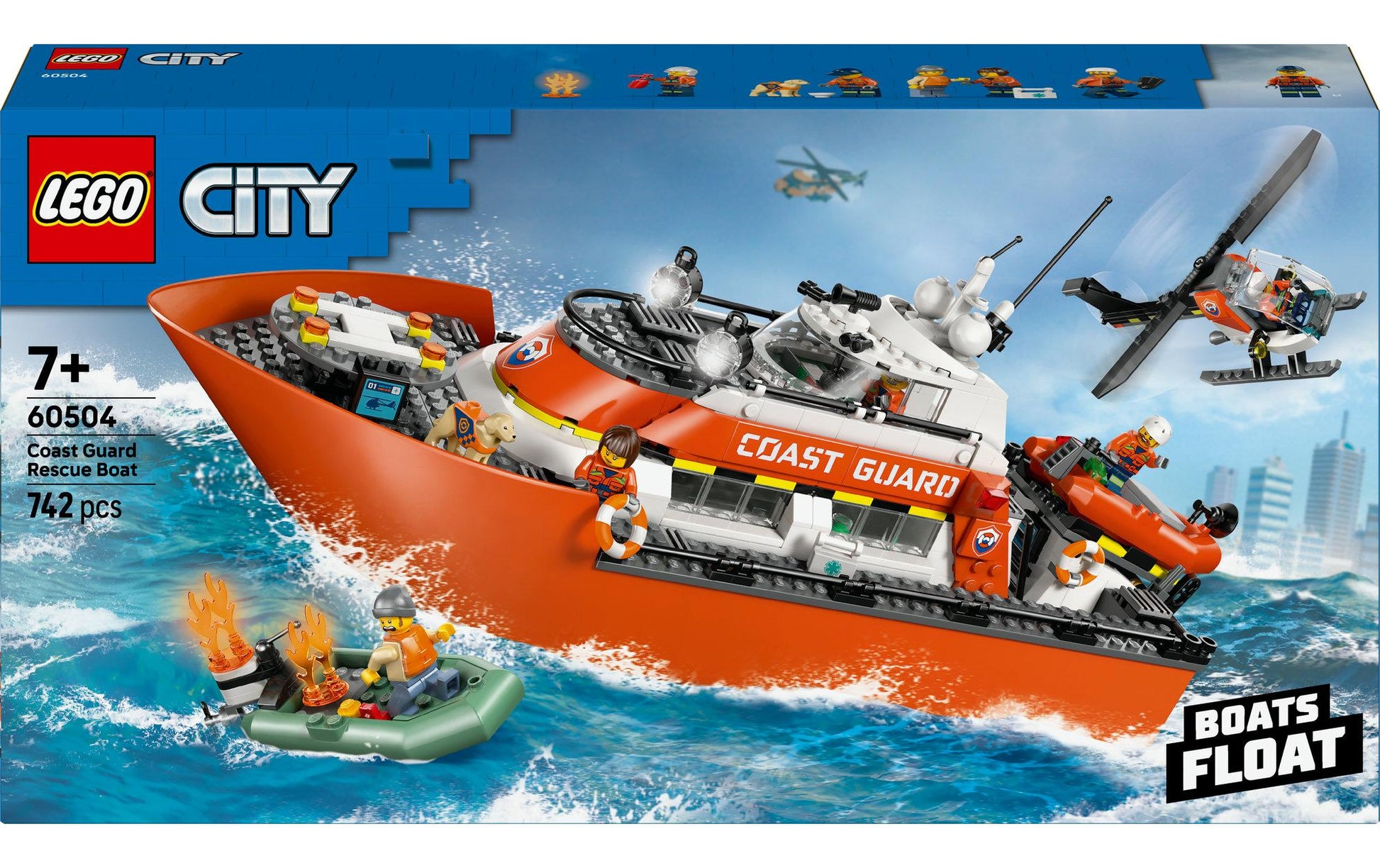 LEGO Bauset City Küstenwache Rettungsboot – 742-teilig – 28,2×9,1×54 cm – ab 7 Jahren