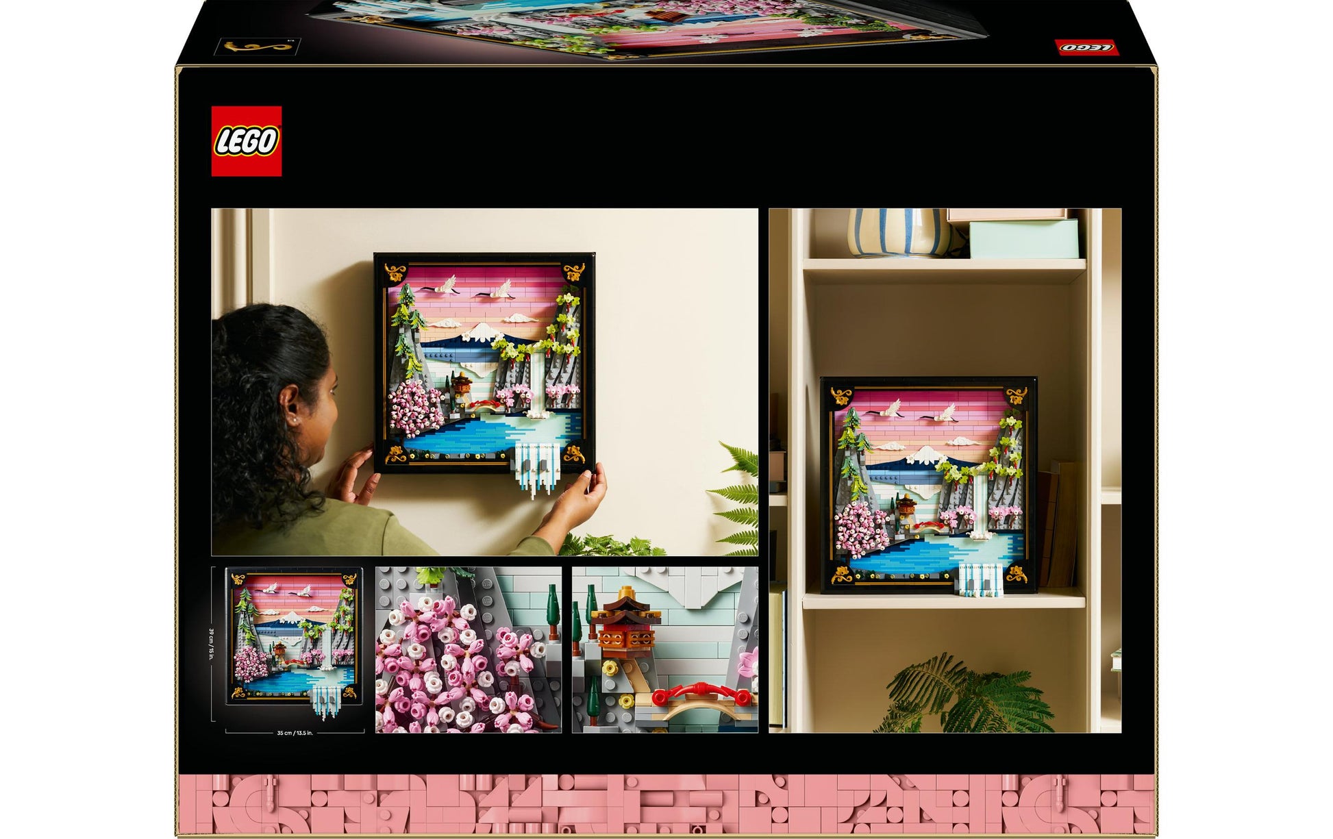 LEGO ART Puzzle (2D) – Japanische Kirschblütenlandschaft – 1892 Teile – 37,8 × 12,6 × 48 cm – ab 18 J.