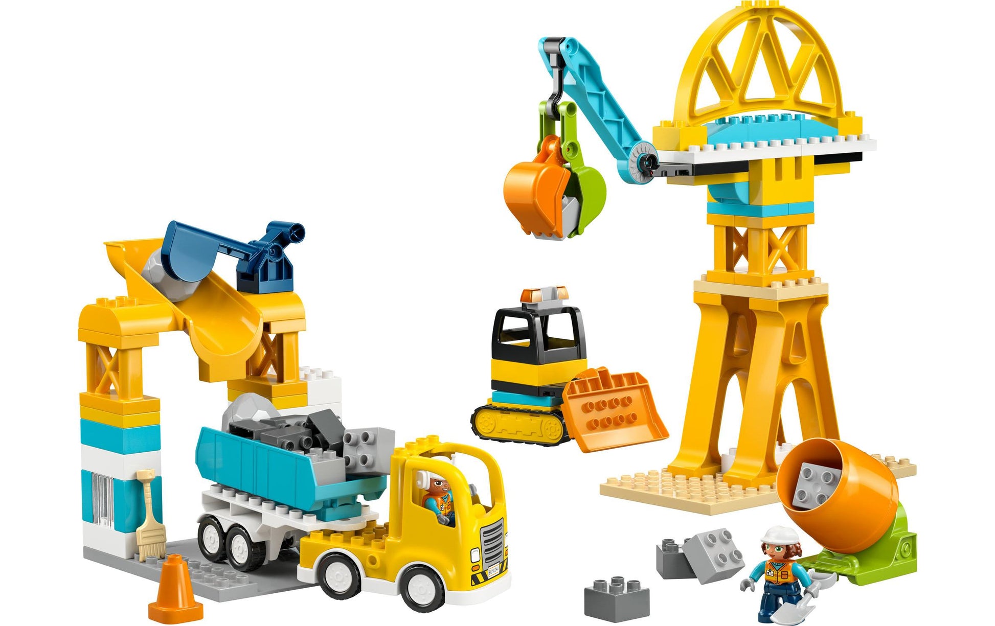 LEGO DUPLO Baustelle mit Baufahrzeugen – 84-teilig – 37,8 × 13,2 × 55,5 cm – ab 3 J.