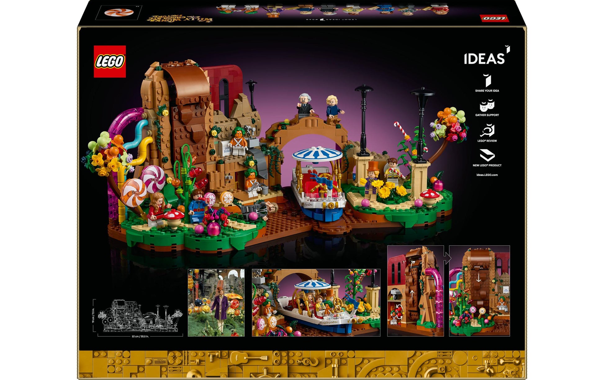 LEGO Ideas 21360 Willy Wonka Bauset – 2'025-teilig – 37,8 × 11,2 × 48 cm – ab 18 Jahren