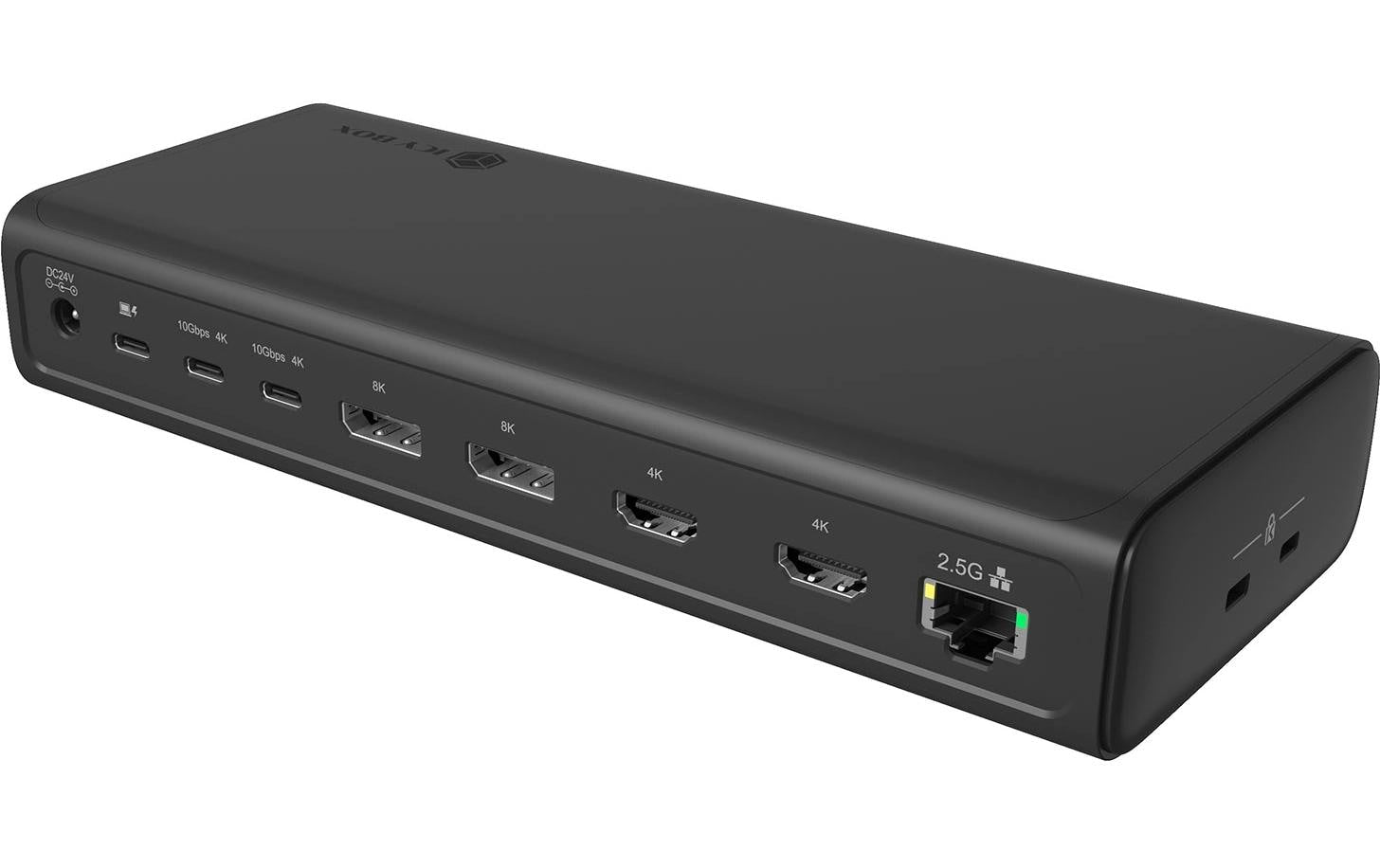 RaidSonic IB-DK7401-CU31 Dockingstation – USB-C, 2× DP, 2× HDMI, 4× USB-A, 4× USB-C, 2,5GbE, 3,5 mm Audio