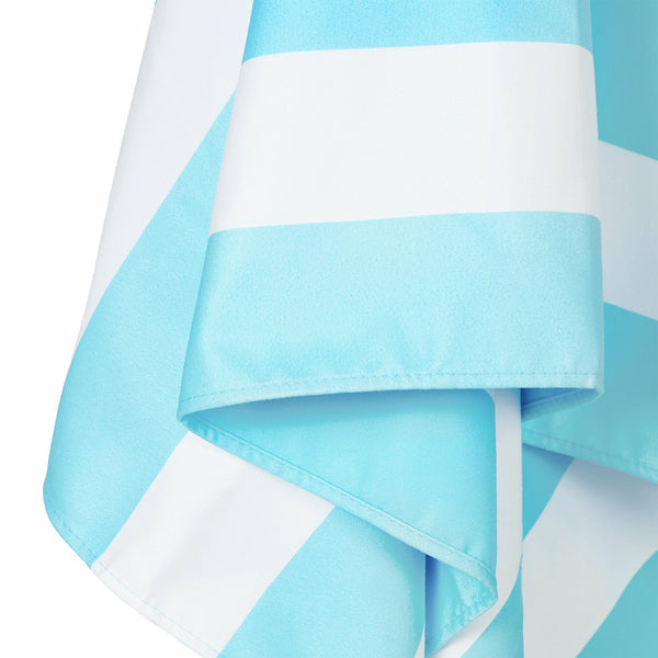 Dock & Bay Strandtuch Cabana – 90 × 160 cm, Weiss/Hellblau, Polyester/Polyamid