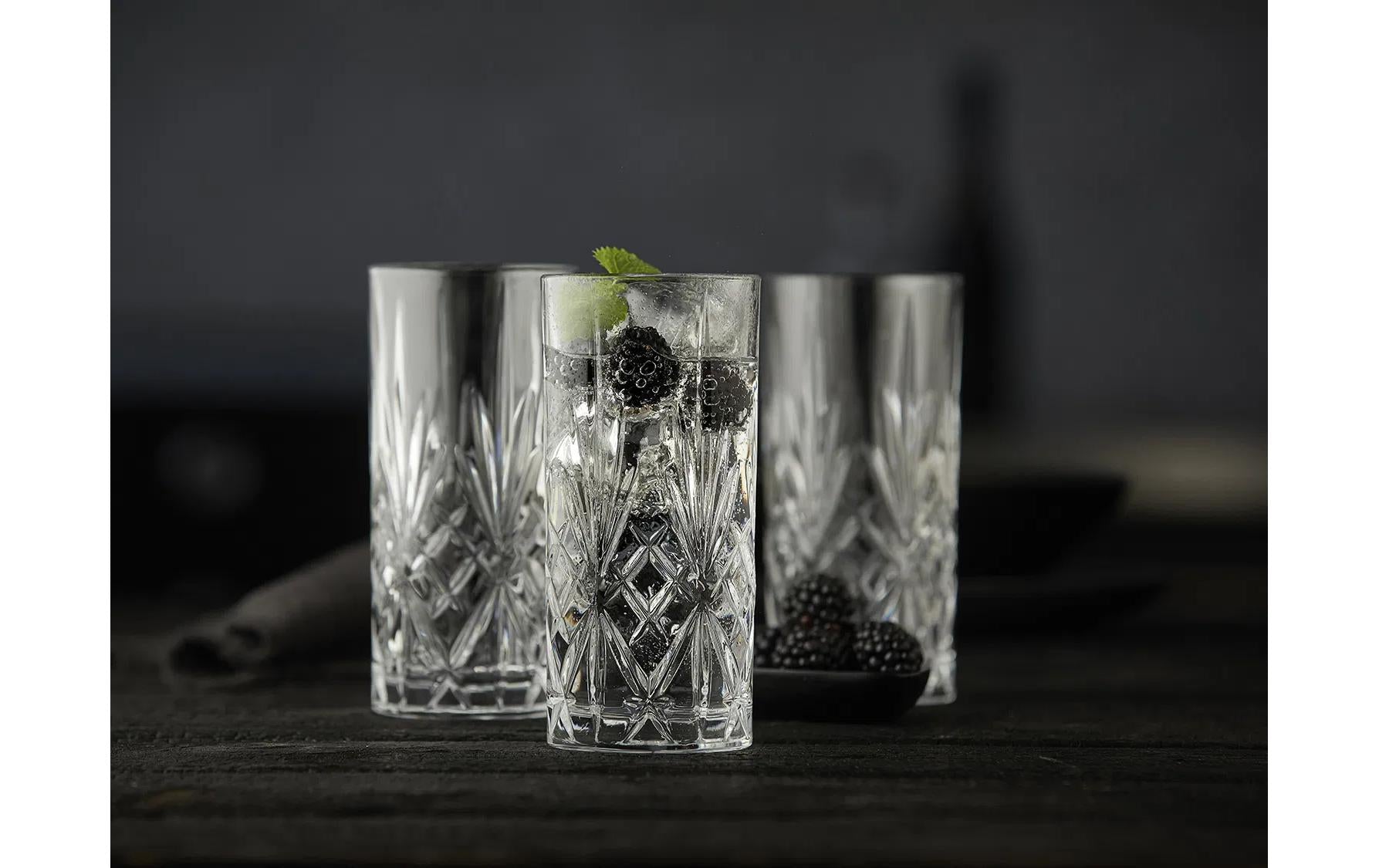 Lyngby Trinkglas – 6er Set, 360 ml, Ø 7 cm, H 15 cm, Kristallglas, Transparent, spülmaschinenfest