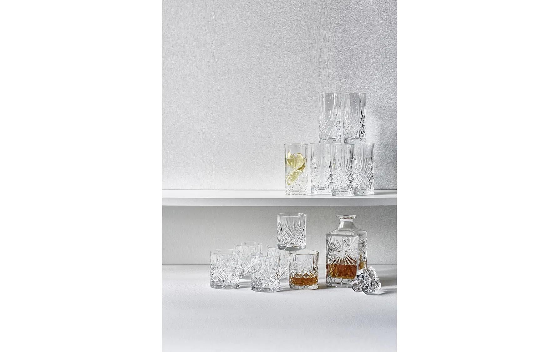 Lyngby Trinkglas – 6er Set, 360 ml, Ø 7 cm, H 15 cm, Kristallglas, Transparent, spülmaschinenfest