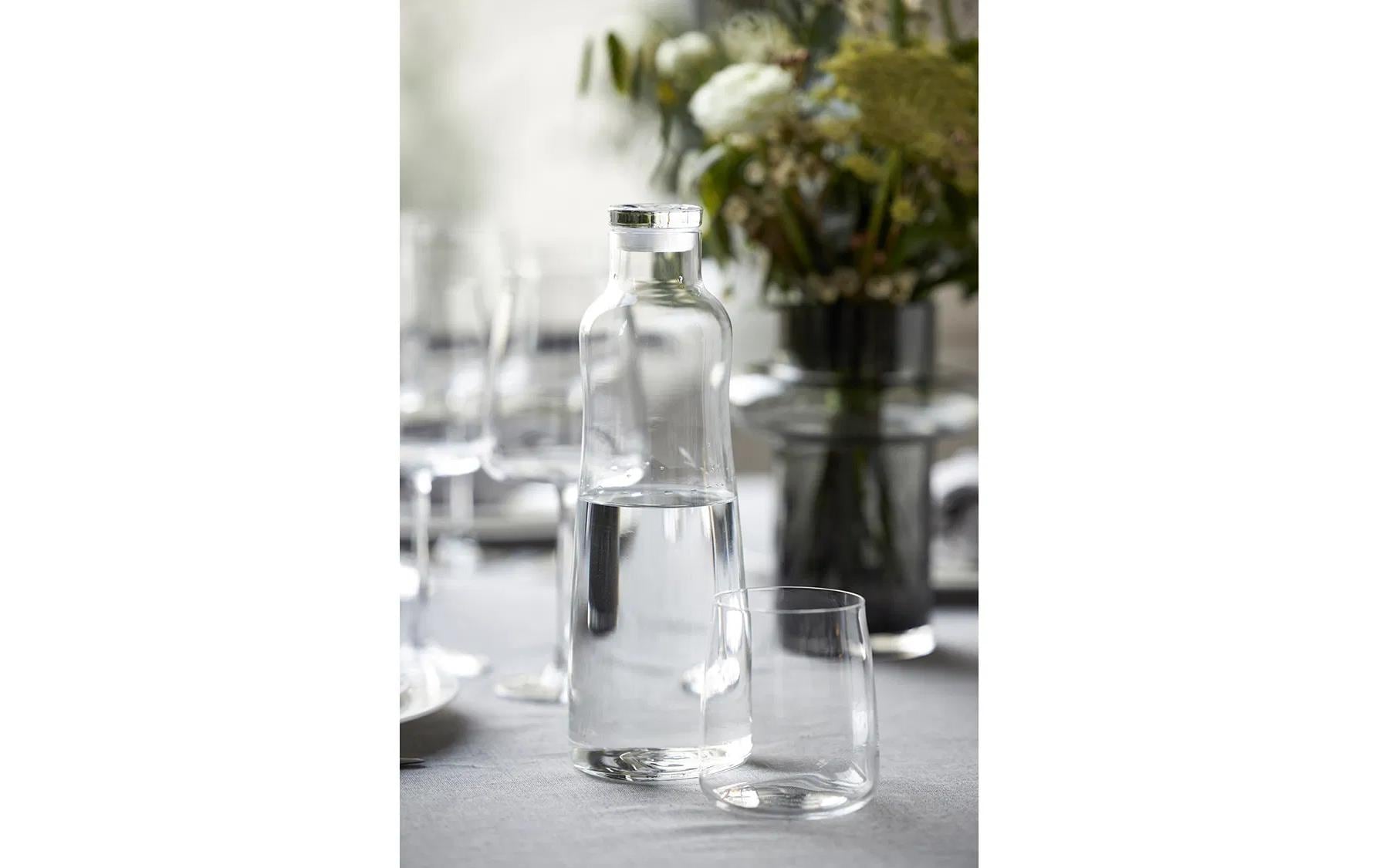 Lyngby Karaffenset Zero – 5-teiliges Set, 1,0 l, H 28,0 cm, Kristallglas, Transparent, spülmaschinenfest