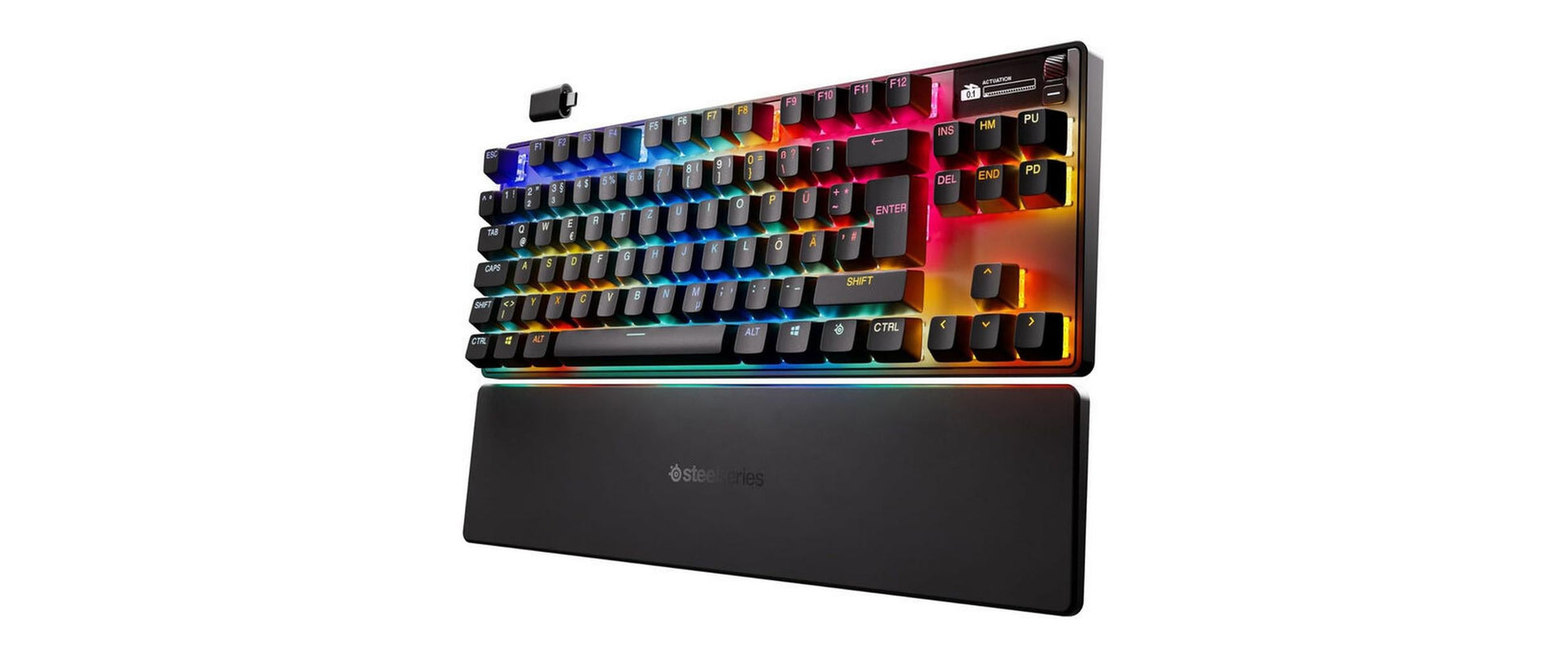 SteelSeries Apex Pro TKL Gen 3 – Tastatur TKL – mechanisch, RGB – 2,4 GHz (USB-A Empfänger) – QWERTZ (DE)