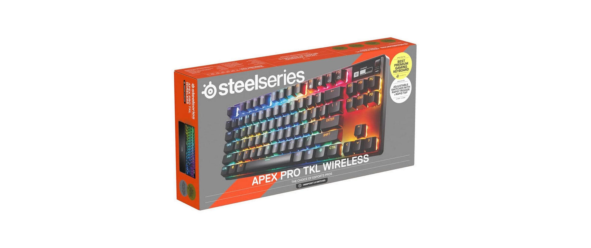 SteelSeries Apex Pro TKL Gen 3 – Tastatur TKL – mechanisch, RGB – 2,4 GHz (USB-A Empfänger) – QWERTZ (DE)