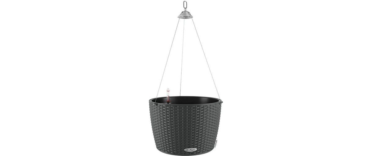 LECHUZA NIDO Cottage 35 Pflanzgefäss – Ø 35 × 23 cm – Kunststoff, schwarz