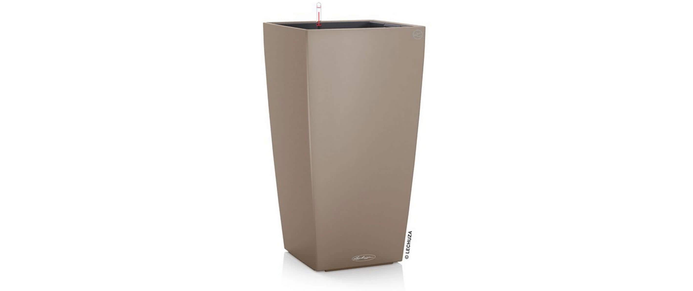 LECHUZA CUBICO Color 22 Pflanzgefäss – 6000 ml – Kunststoff, sandbraun