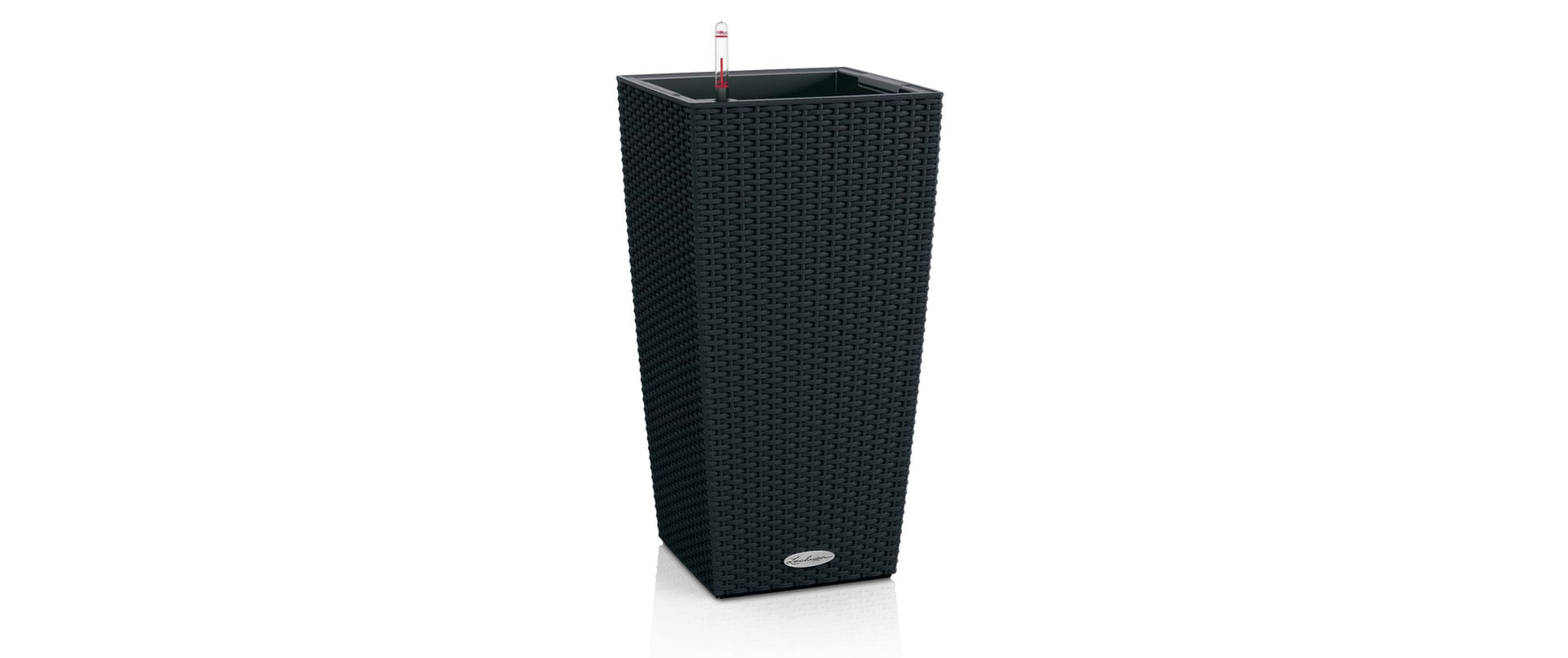 LECHUZA CUBICO Cottage 30 Pflanzkübel – 14 l – Kunststoff, schwarz