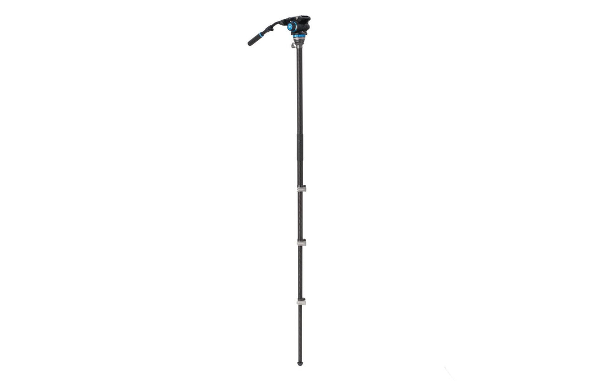 Benro Video Stativ Kit – Carbon – bis 192,8 cm, 6 kg – mit Videokopf, Tasche