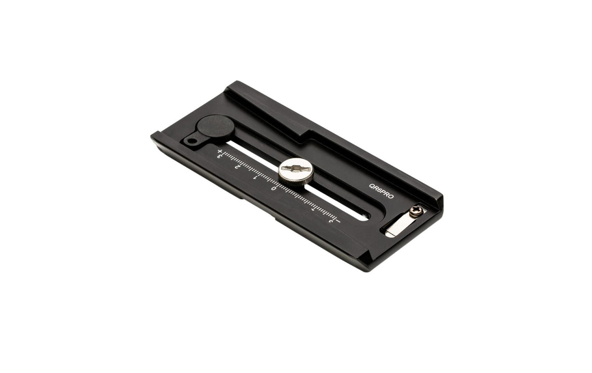 Benro QR-6 Schnellwechselplatte – Aluminium, 1/4" & 3/8" Stativgewinde – für Benro S4, S6 Videoköpfe – Schwarz