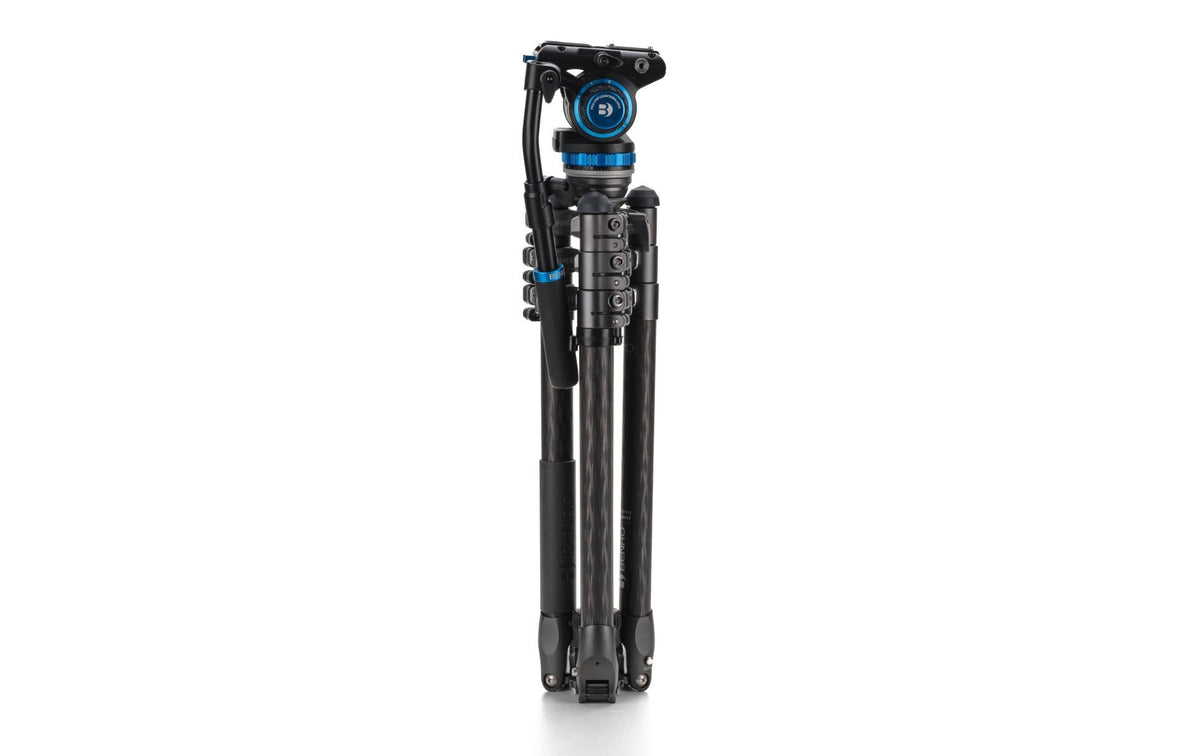 Benro Video Stativ Kit – Carbon – bis 192,8 cm, 6 kg – mit Videokopf, Tasche