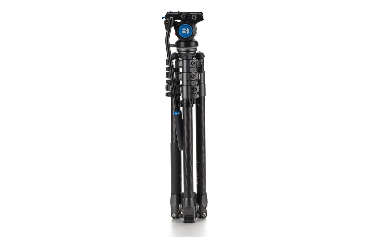 Benro Video Stativ Kit Carbon, bis 180,7 cm, 4 kg Traglast, 1/4" Gewinde, Schwarz