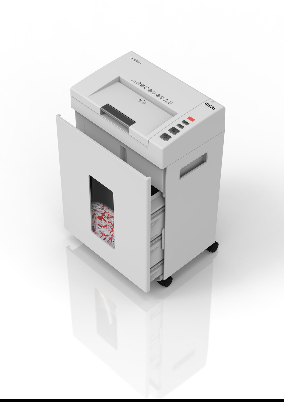 Ideal Shredcat 8291 Aktenvernichter – Partikelschnitt, P-4, 4 × 10 mm, 8 Blatt, AutoFeed 150 Blatt, 21 l
