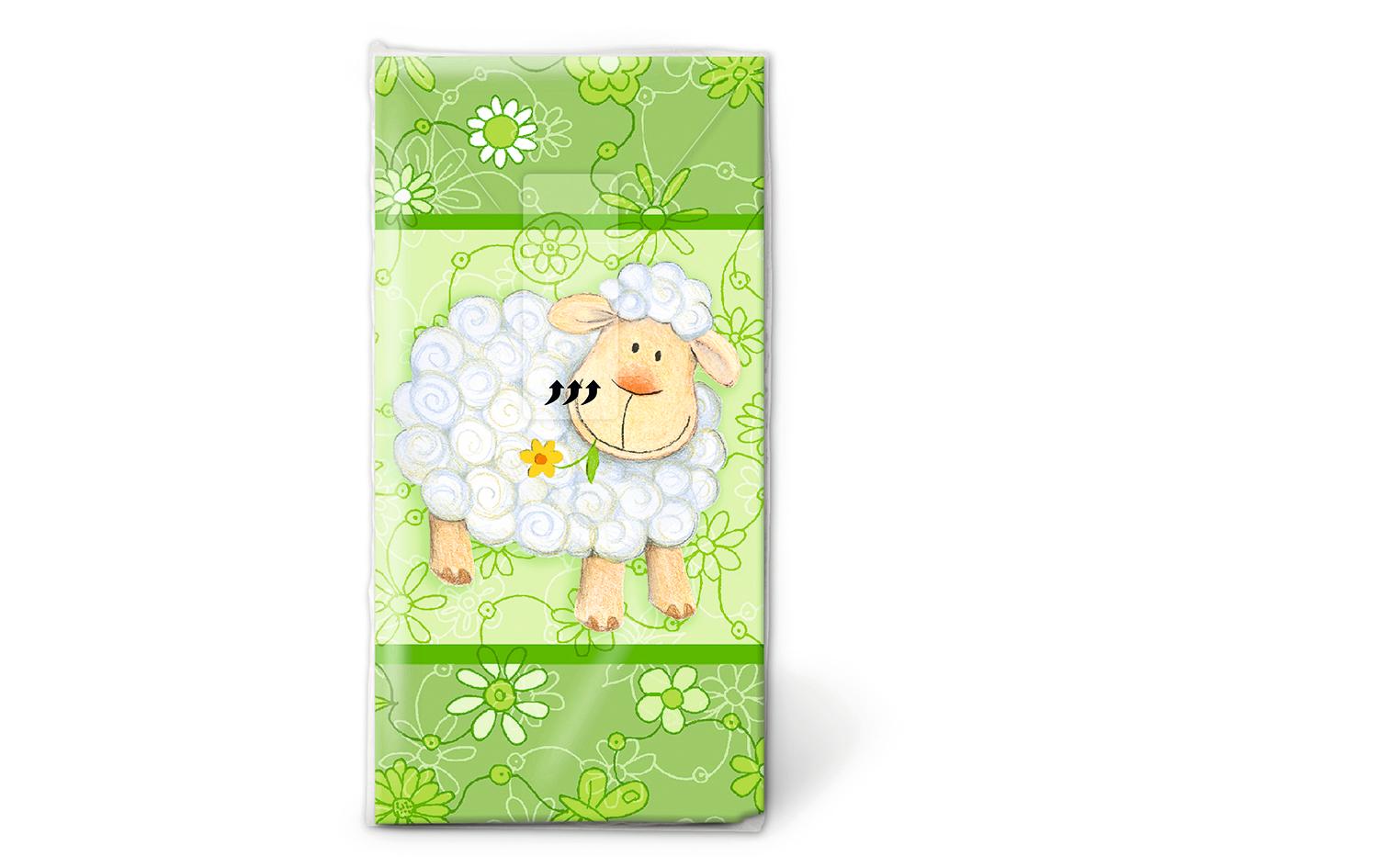 Paper + Design Taschentücher Schaf – 4-lagig, 215 × 220 mm – 10 Taschentücher – FSC