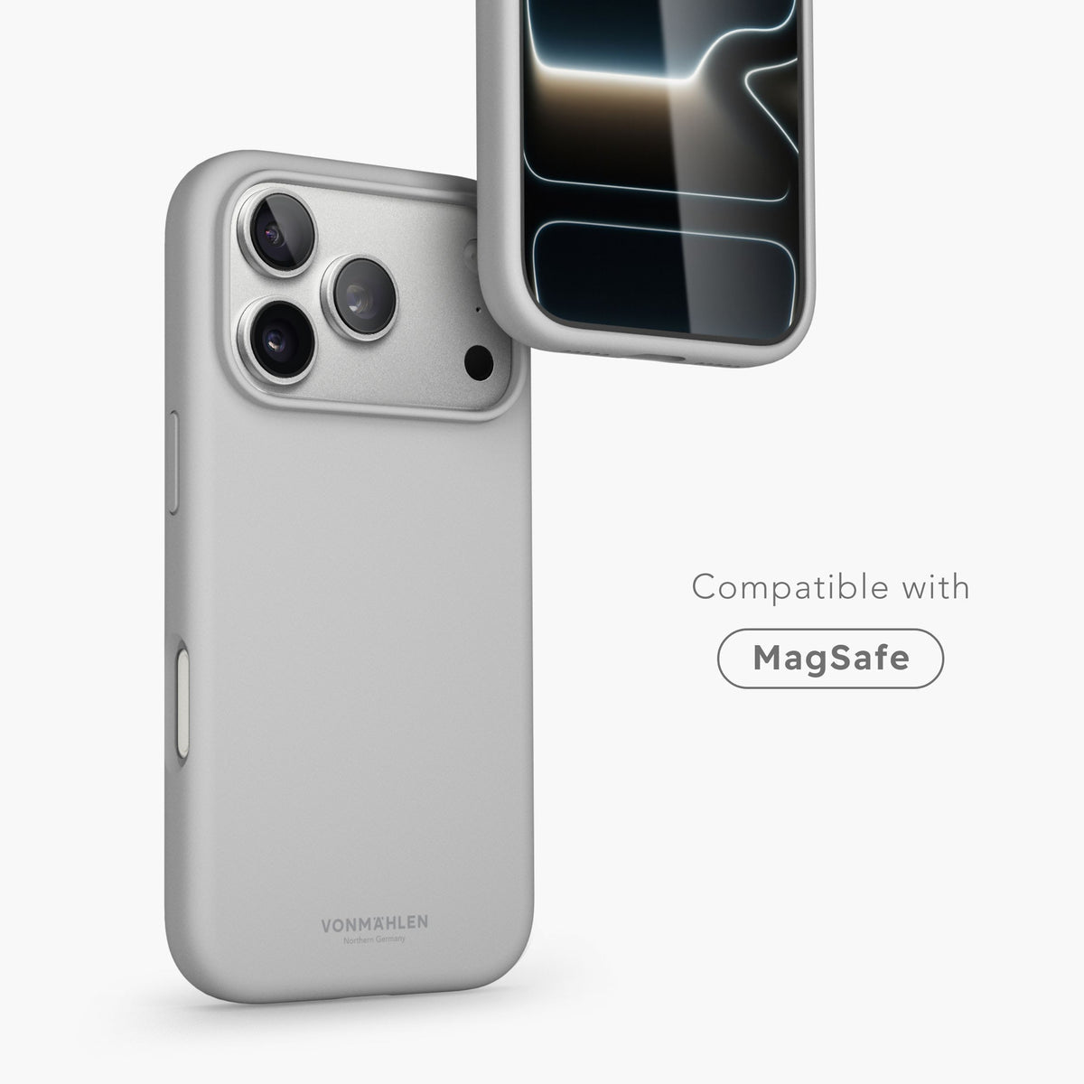 Vonmählen Backcover – für Apple iPhone 17 Pro Max – hellgrau – Silikon, MagSafe-kompatibel