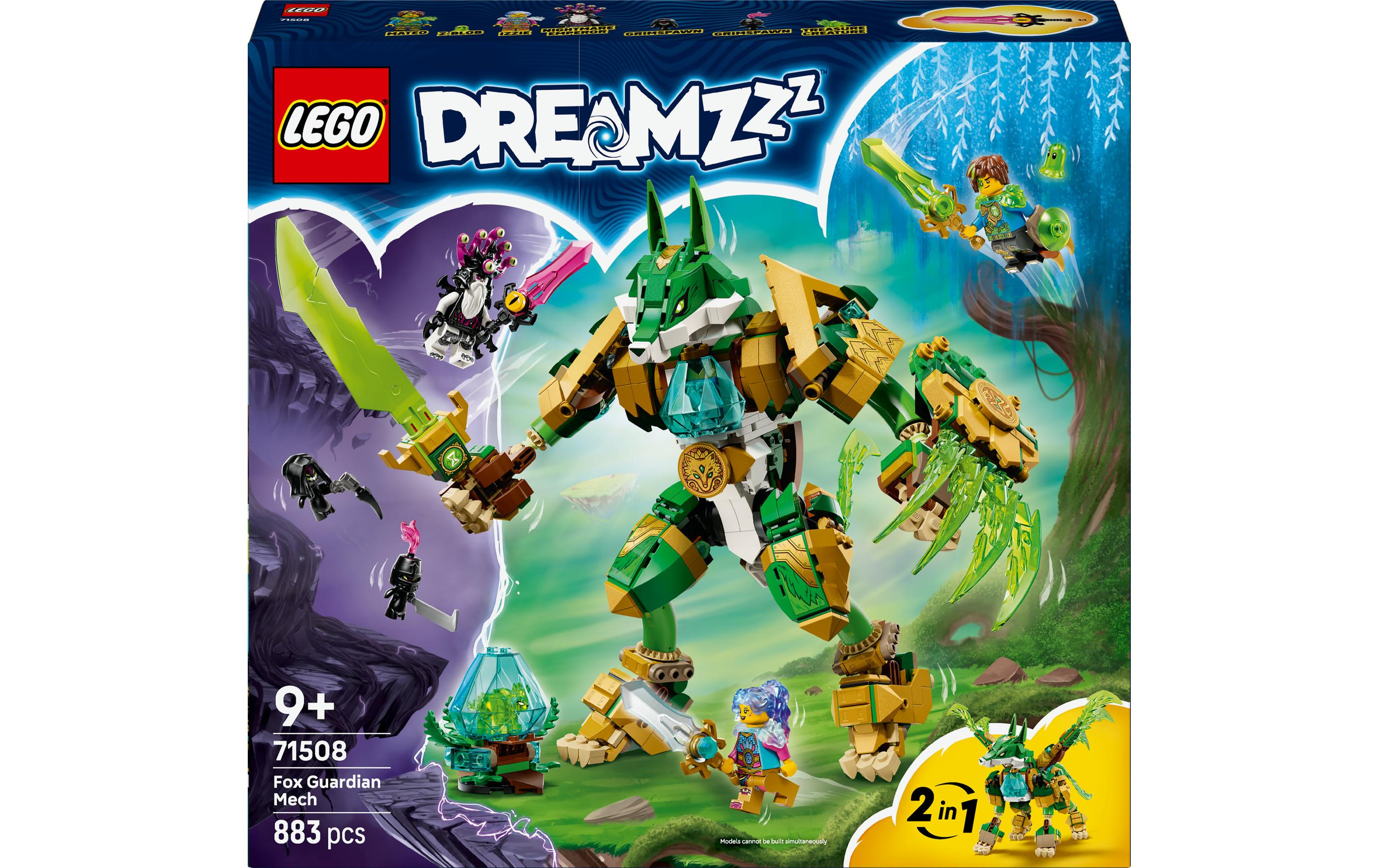 LEGO Fuchs-Wächtermech 3D-Puzzle – DREAMZzz – 883-teilig – 35,4 × 7,1 × 37,8 cm – ab 9 J.