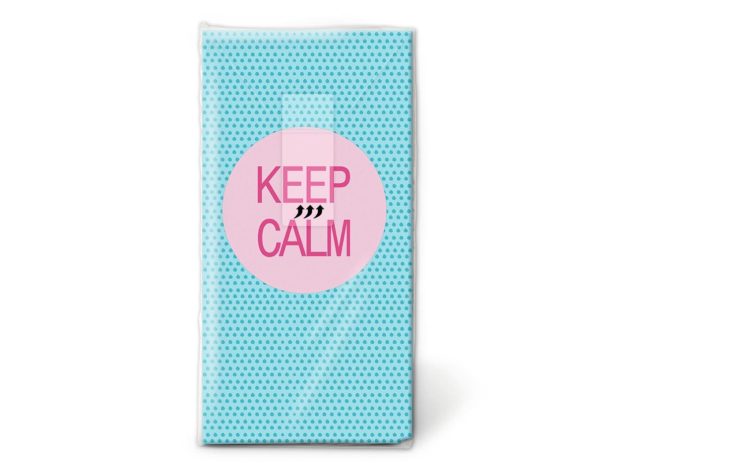 Paper + Design Taschentücher Keep Calm – 4-lagig, 215 × 220 mm – 10 Taschentücher, FSC