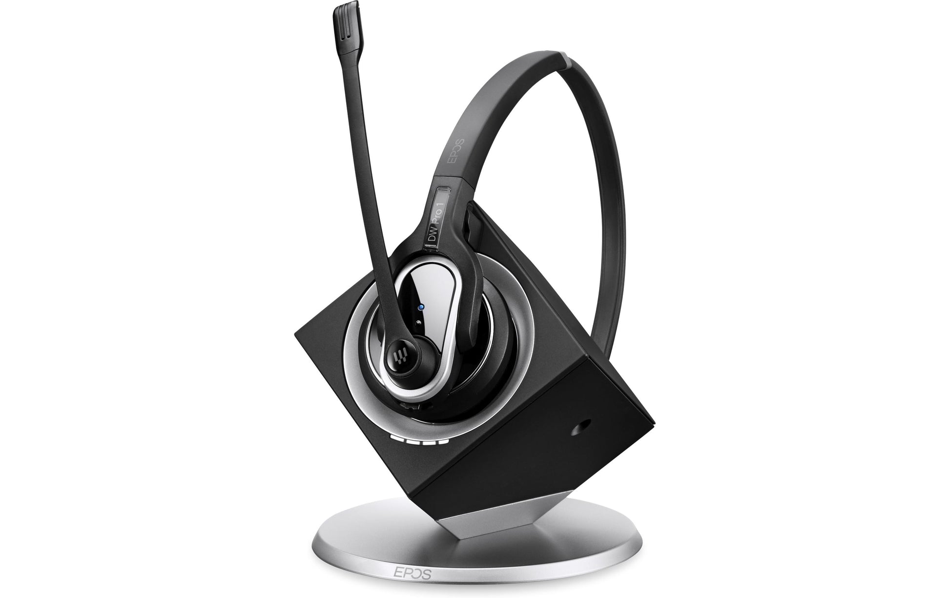 EPOS Impact DW Pro Office-Headset – On-Ear, Mono, DECT, ANC, Schwarz/Silber