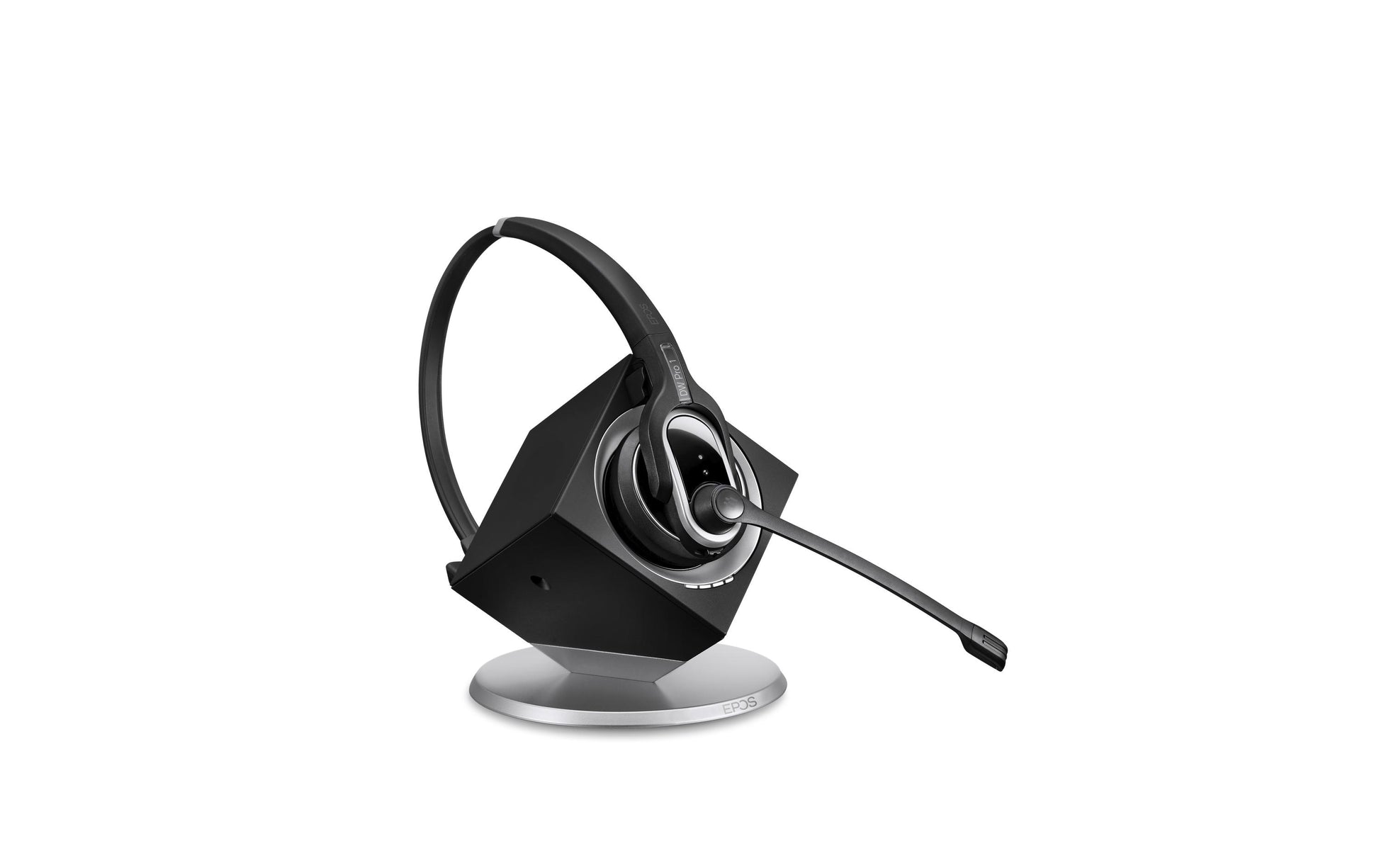 EPOS Impact DW Pro Office-Headset – On-Ear, Mono, DECT, ANC, Schwarz/Silber