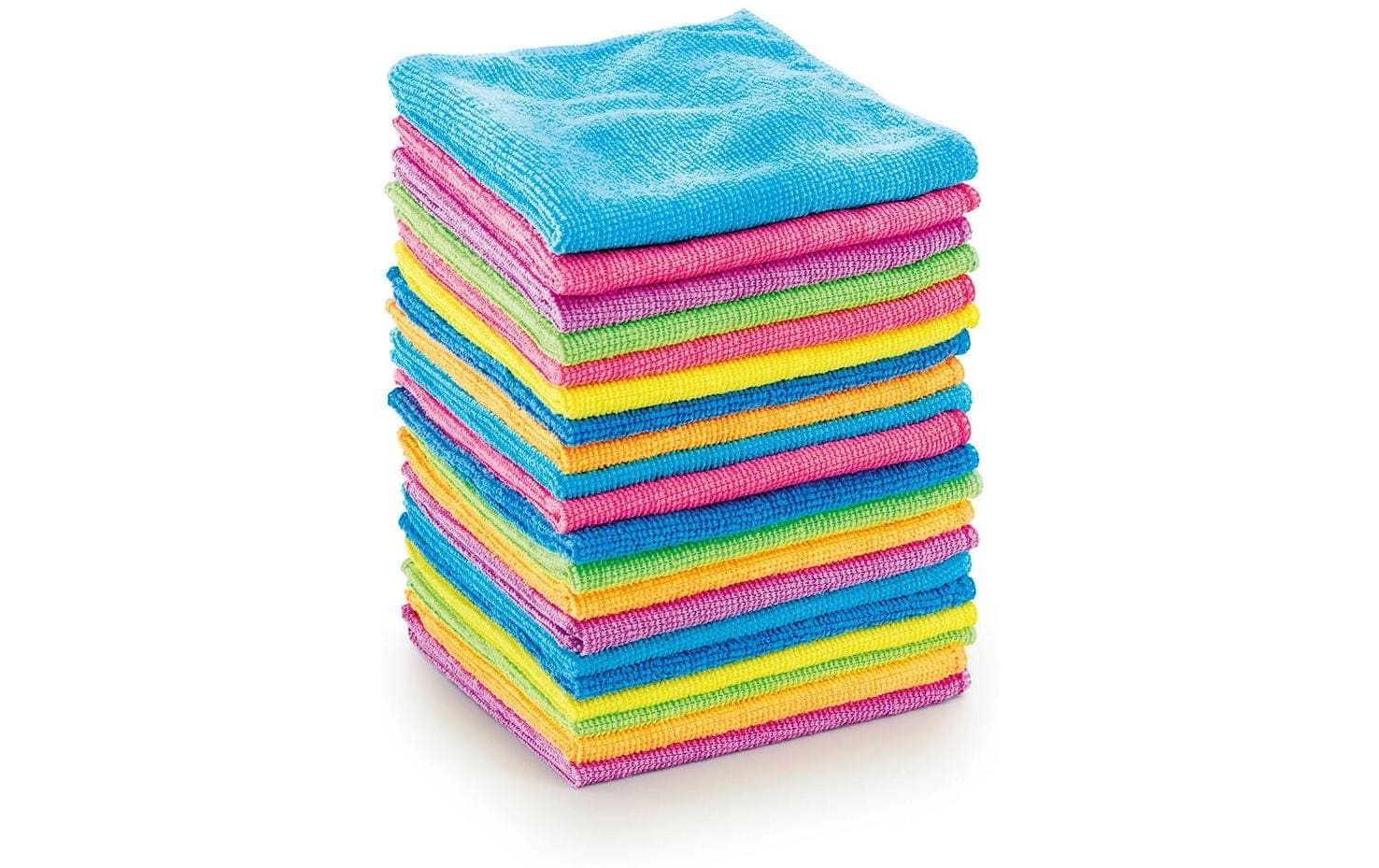 Cleanmaxx Mikrofasertücher – assortiert – 30 × 30 cm – 20er-Set