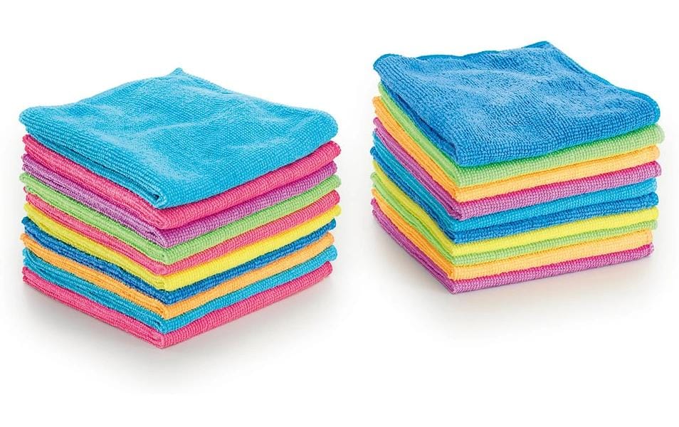 Cleanmaxx Mikrofasertücher – assortiert – 30 × 30 cm – 20er-Set