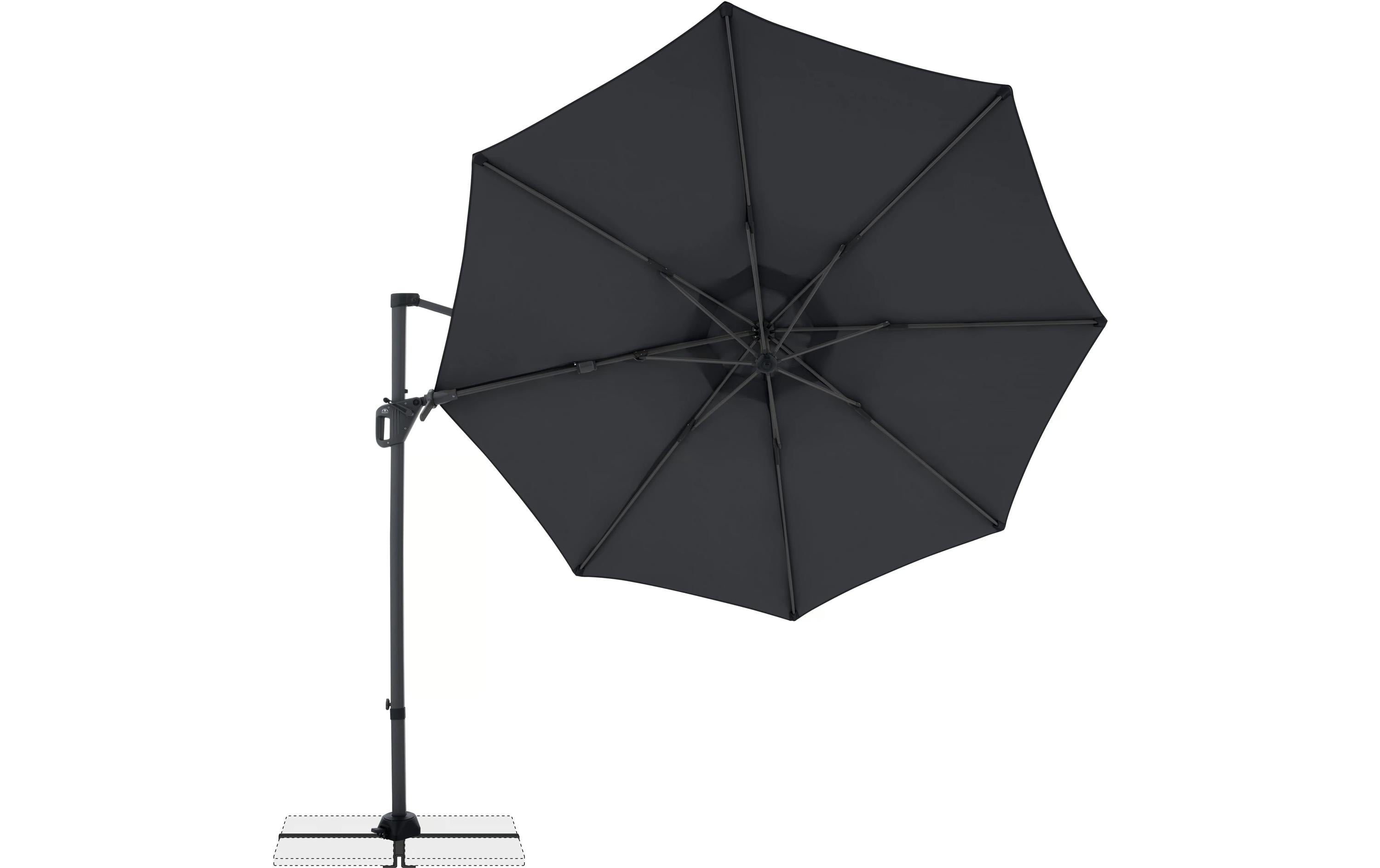 Doppler Stockschirm LIFE 310 SIDE D 840 – Ø 310 cm – Anthrazit