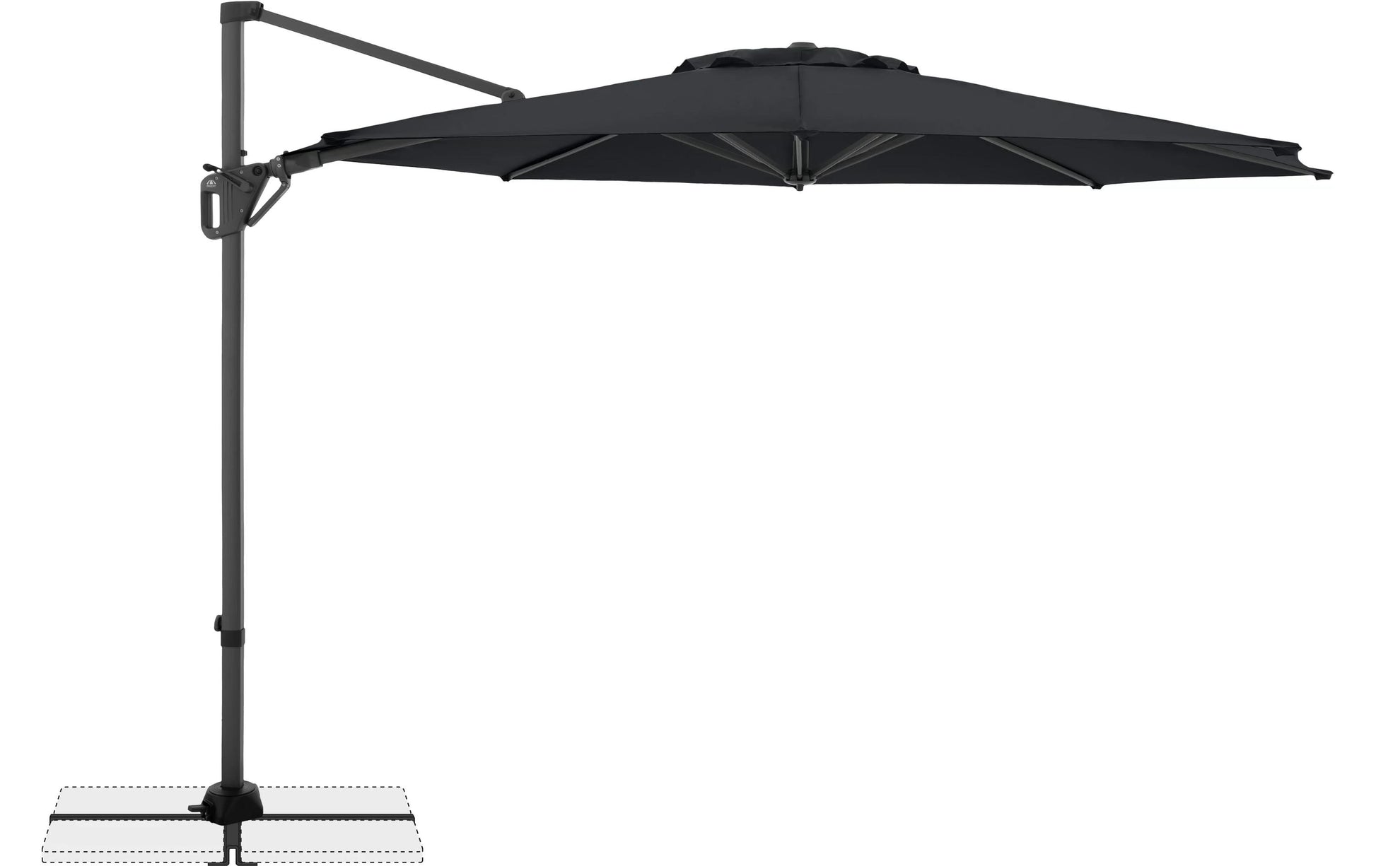Doppler Stockschirm LIFE 310 SIDE D 840 – Ø 310 cm – Anthrazit