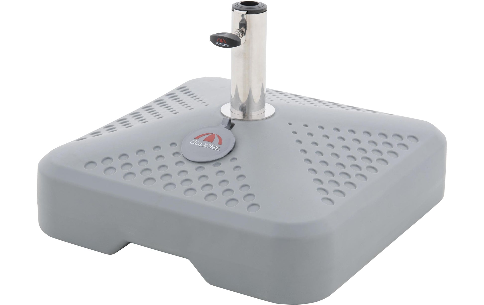 Doppler Fussmatte Active FILL-IT 3-in-1 25L – 58 cm × 58 cm, grau, für Aussenbereich