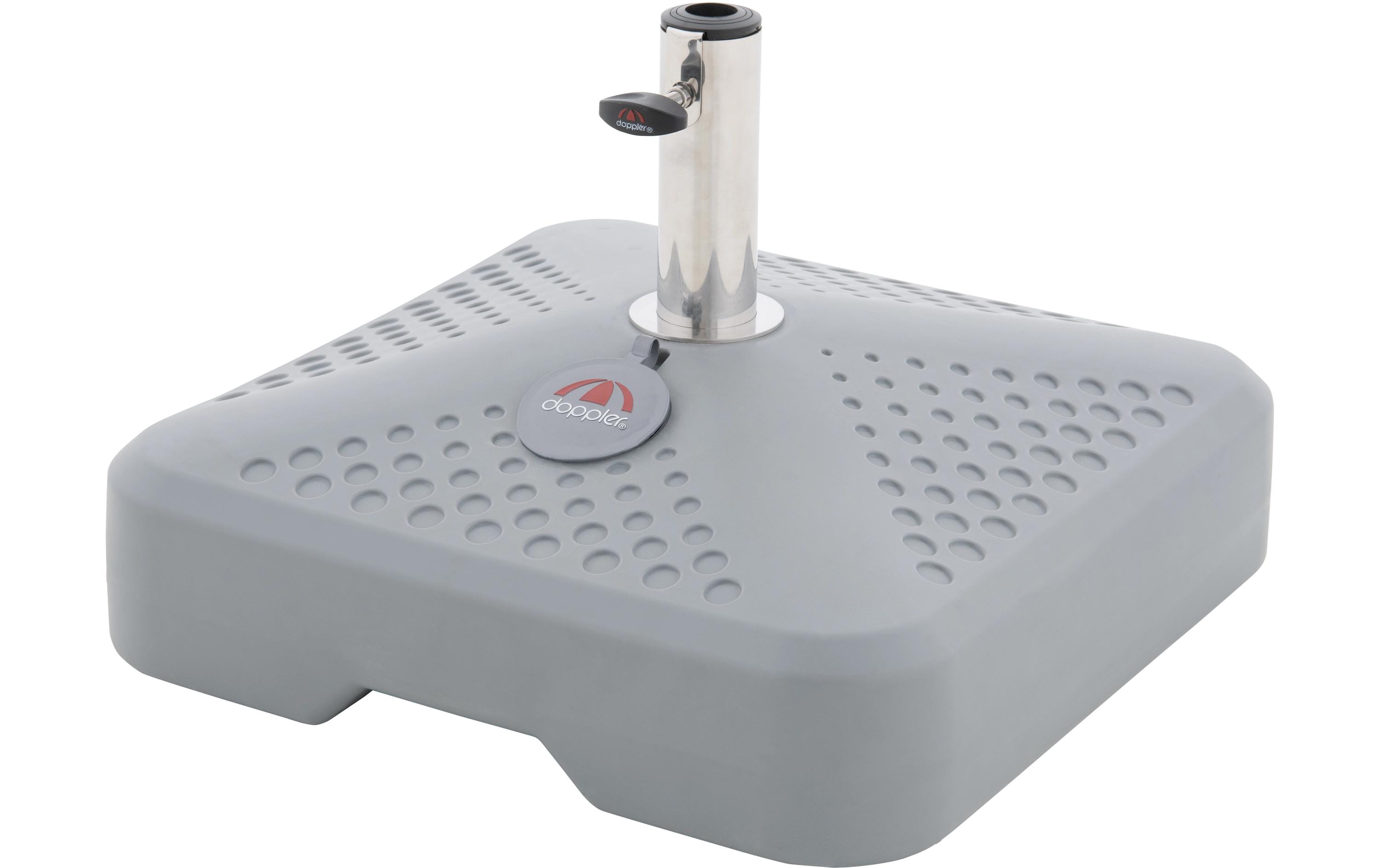 Doppler Fussmatte Active FILL-IT 3-in-1 25L – 58 cm × 58 cm, grau, für Aussenbereich