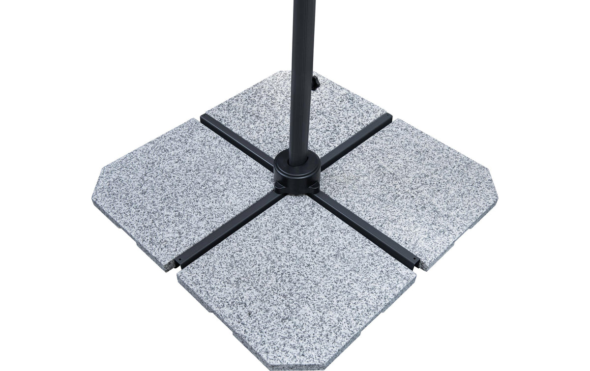 Doppler Granit Design-Platte ECO – 50 × 50 × 4 cm, Sandstein, Grau-Marmor, Aussenbereich