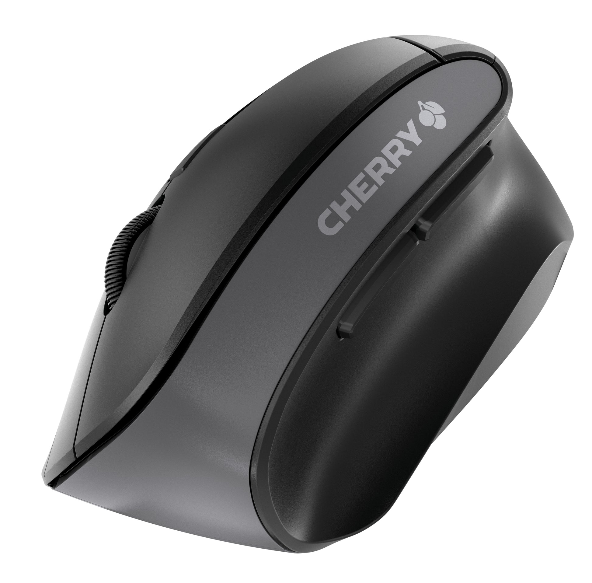 CHERRY MW 4500 Ergonomische Maus – kabellos, 6 Tasten, für Rechtshänder, vertikal, umschaltbare DPI, schwarz